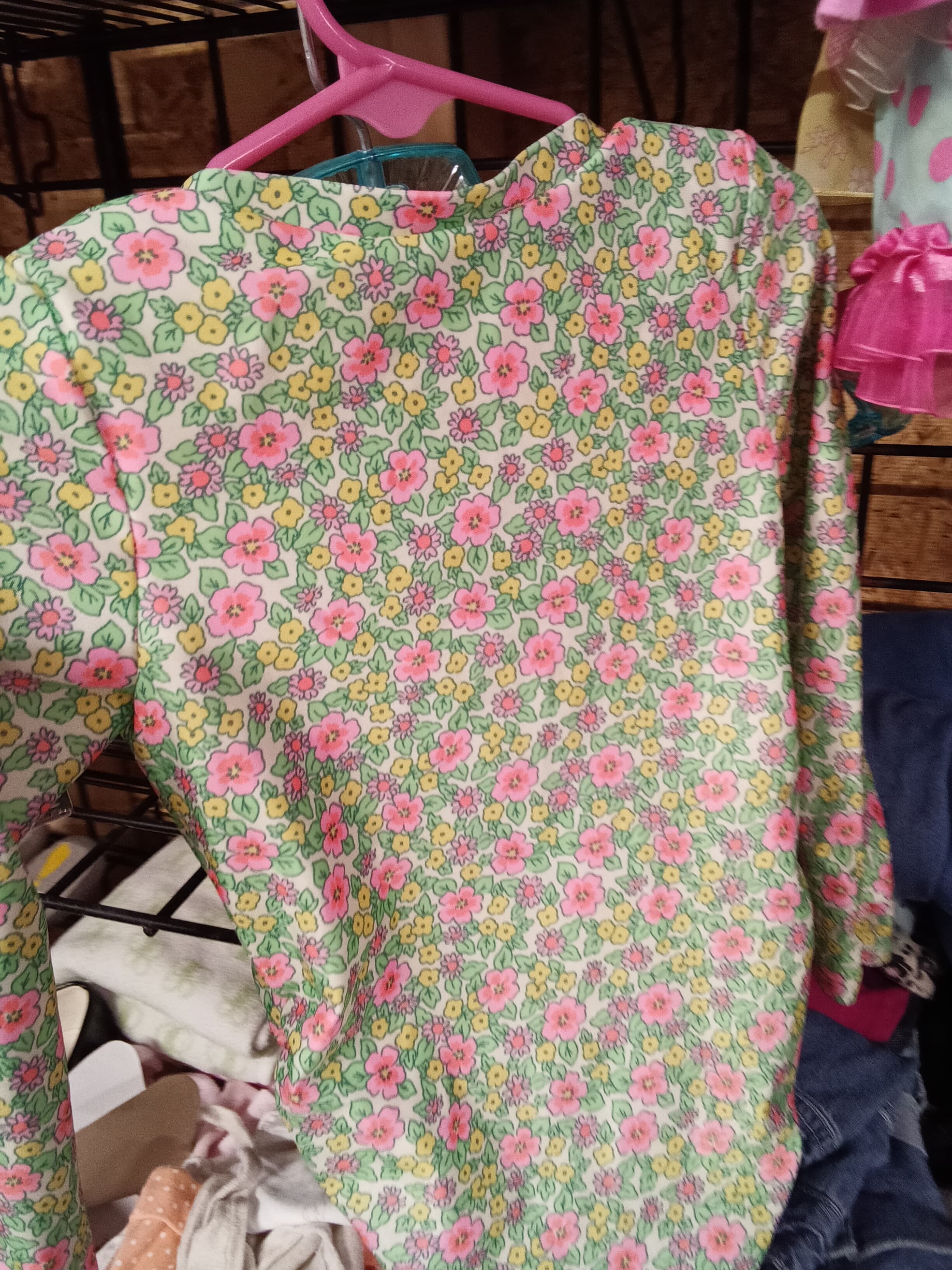 Cat & Jack Floral Long Sleeve Top 3T - Thumbnail 3