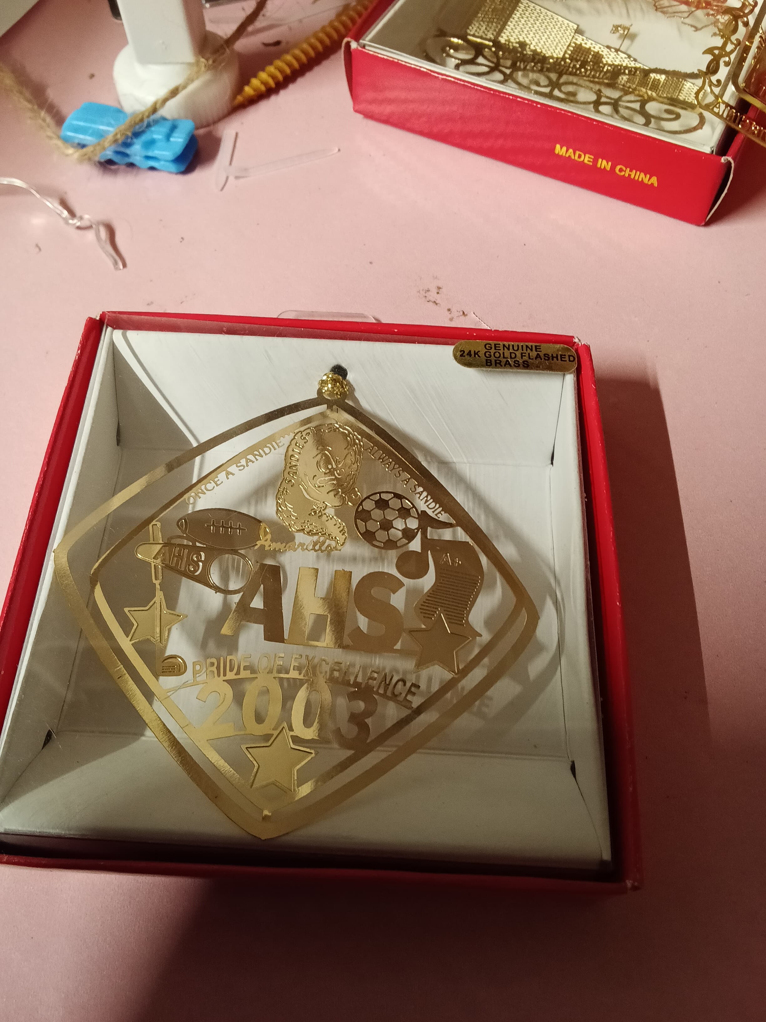 Jackson Pacific 2003 AHS Ornament 24K Gold Flashed Brass - Thumbnail 3