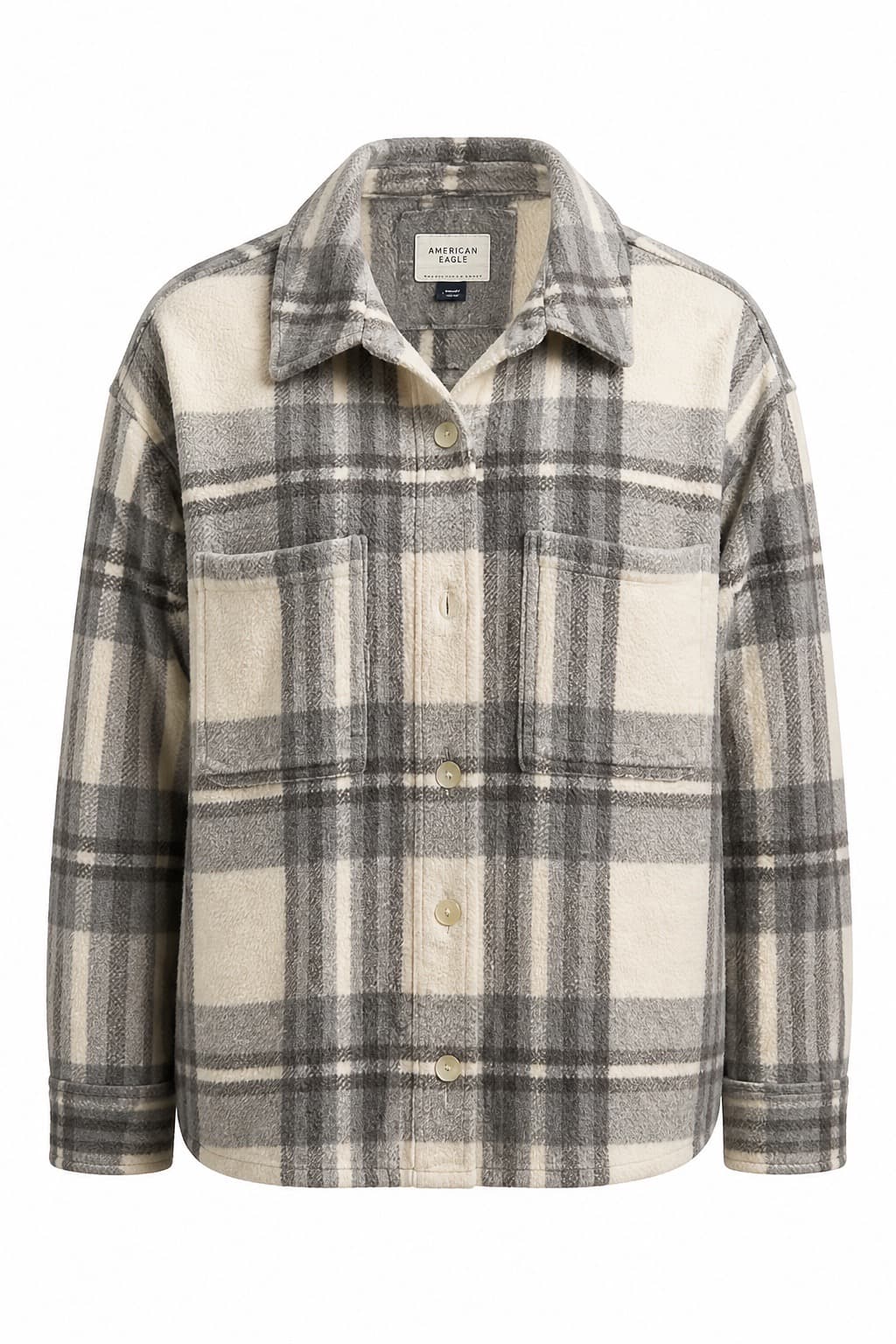 American Eagle Plaid Fleece Jacket Size (L)