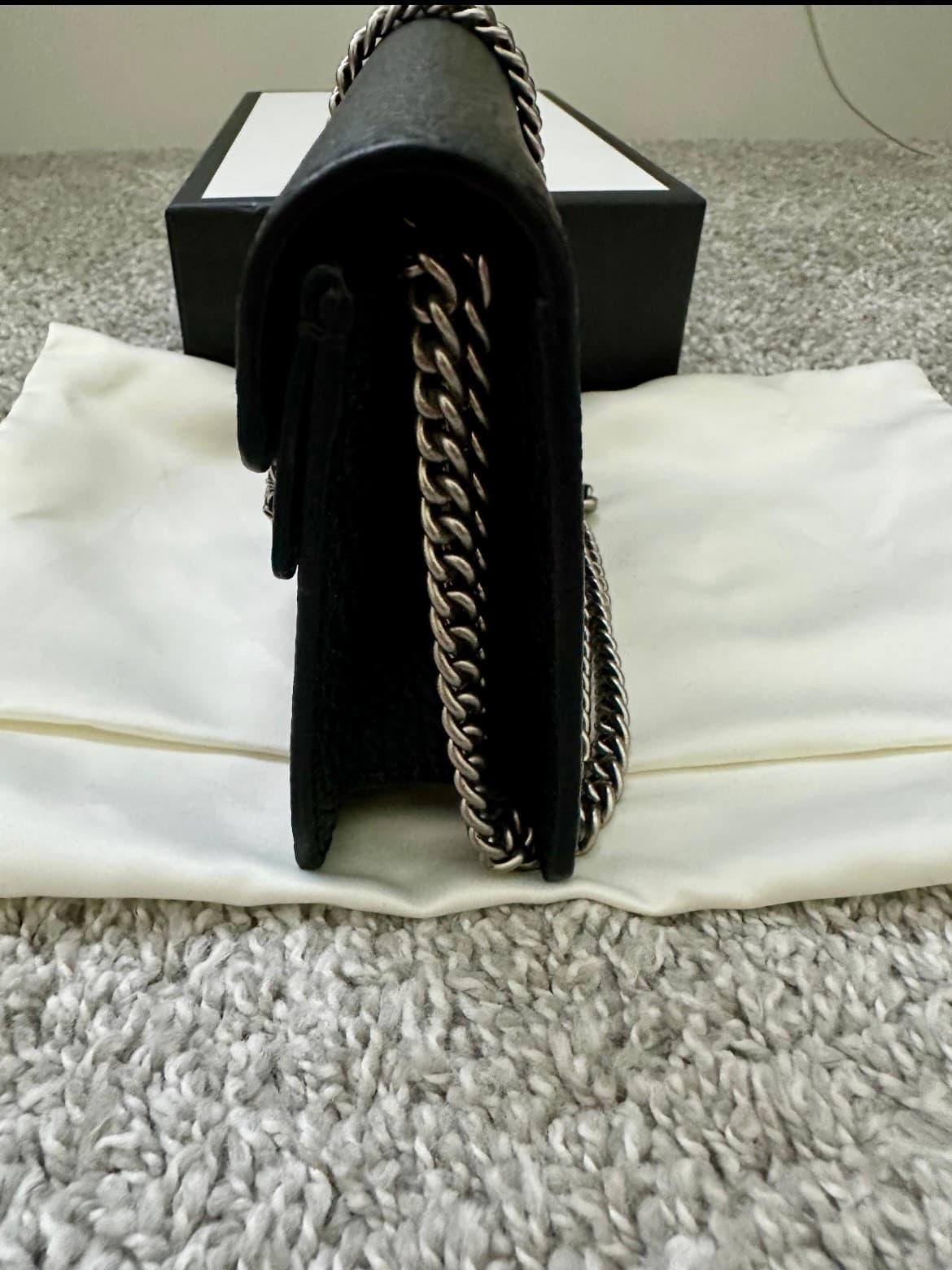Gucci Dionysus Leather Super Mini Bag Black - Thumbnail 7