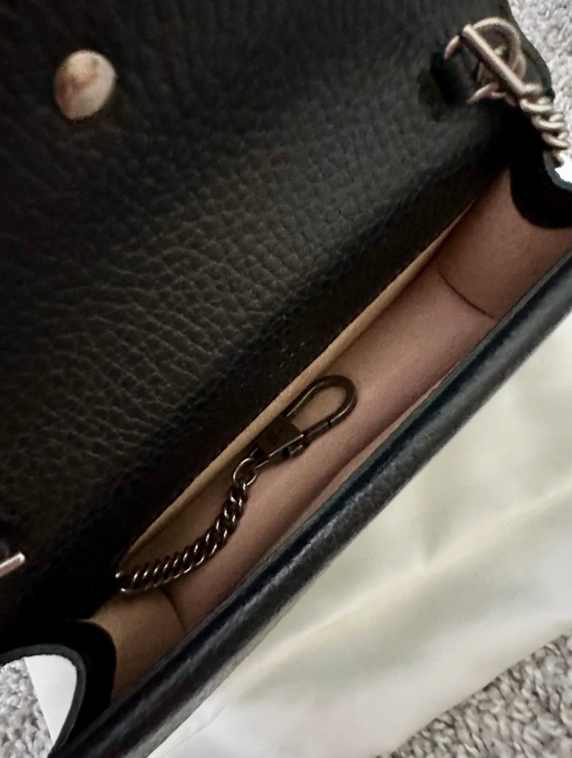 Gucci Dionysus Leather Super Mini Bag Black - Thumbnail 11