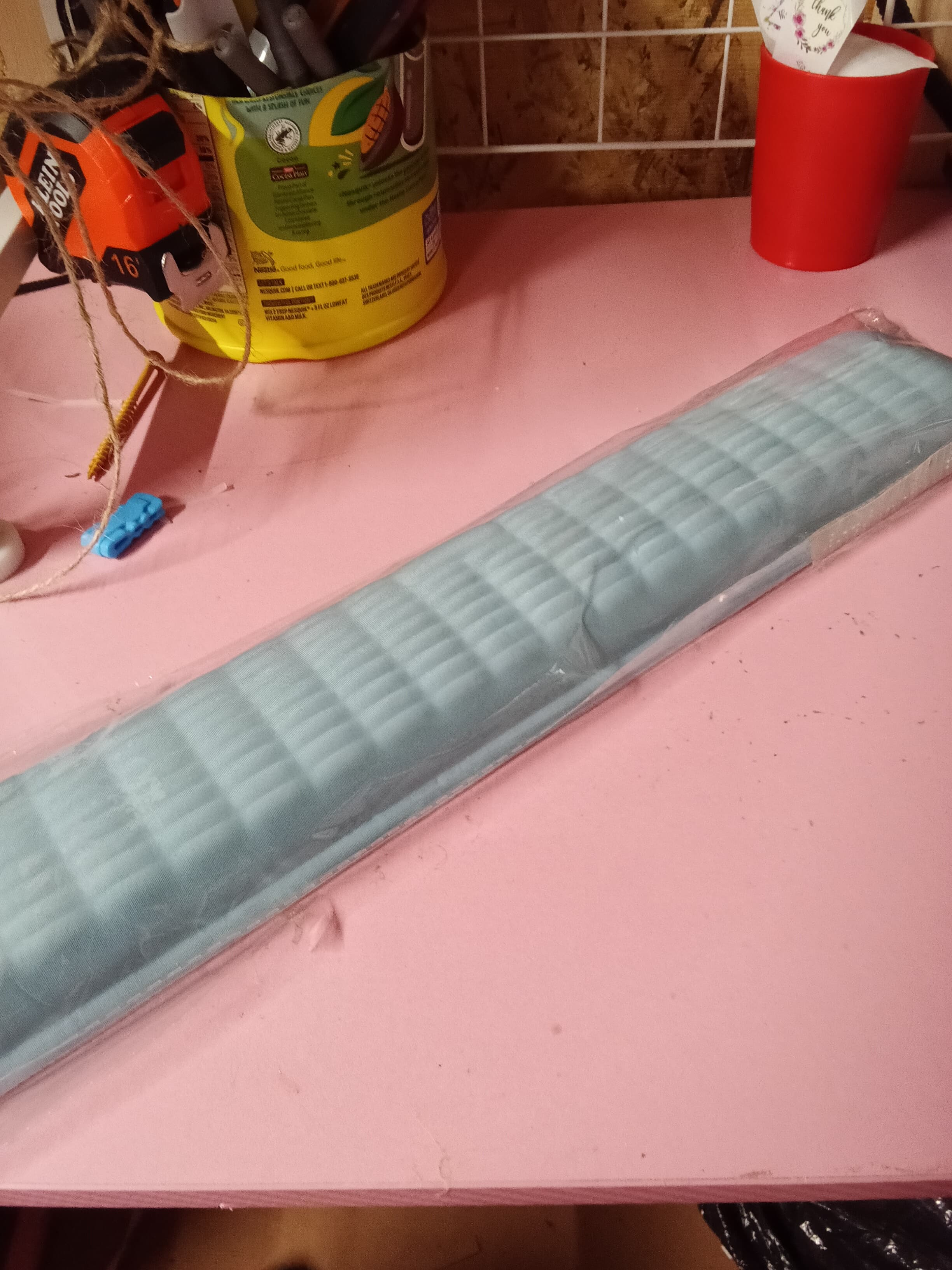 Blue wrist rest for computer or laptop