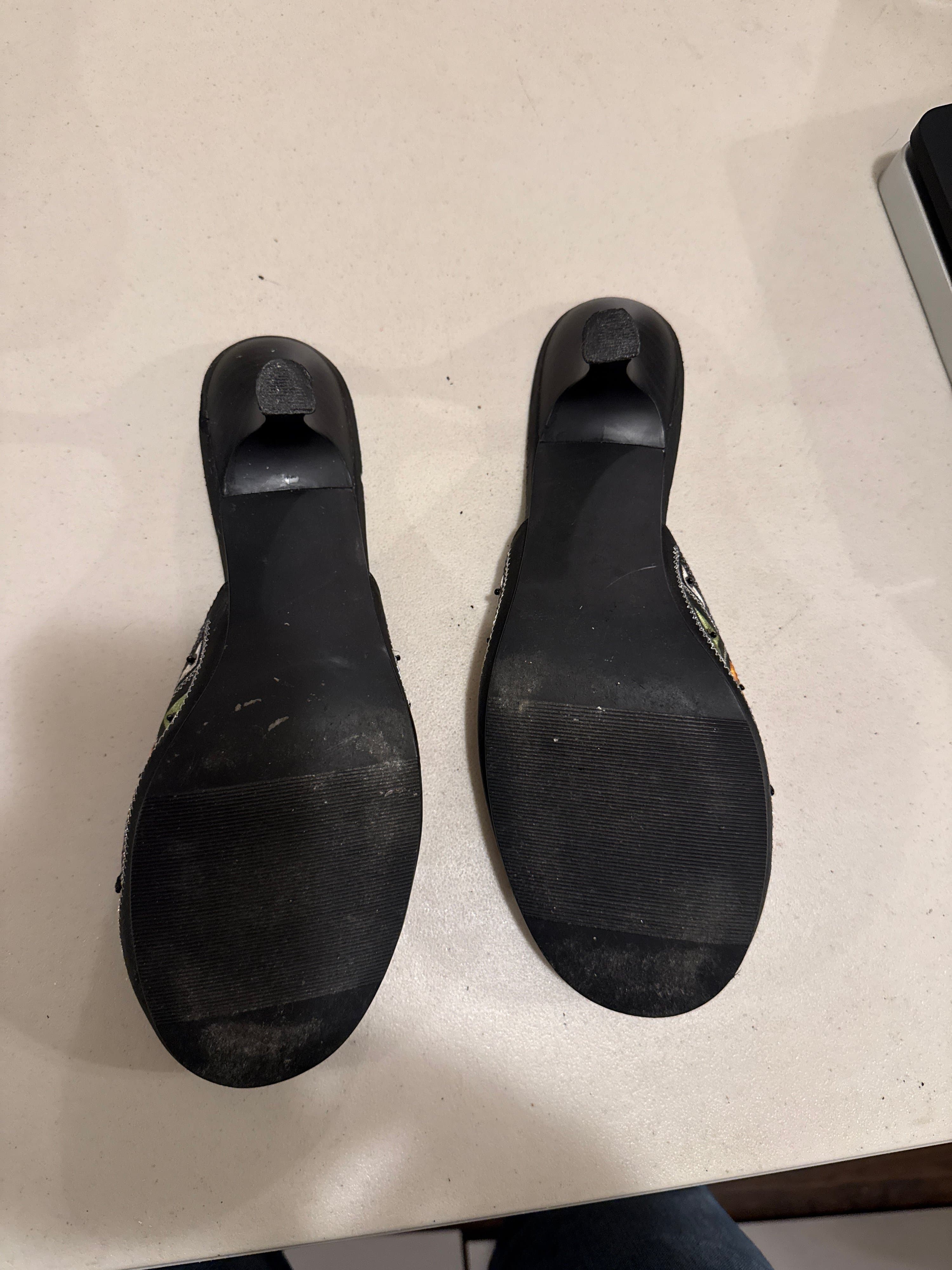 Liz Cole Embroidered Heeled Mules - Thumbnail 4