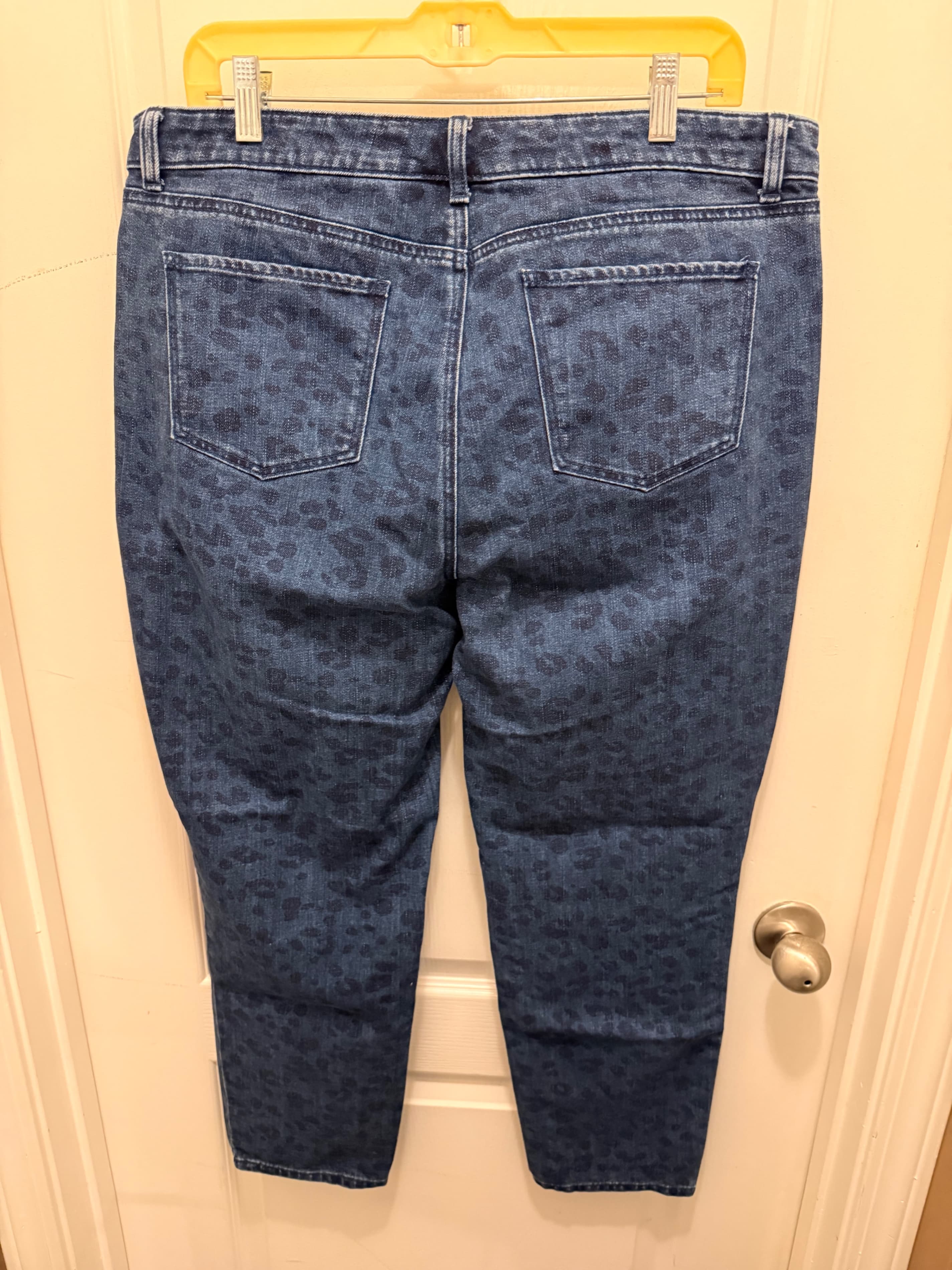 Talbots Blue Leopard Print Jeans Size 16 - Thumbnail 4