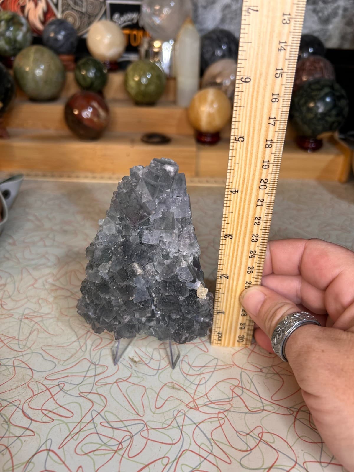 Dark Mt Dew Color Fluorite Specimen - Thumbnail 2