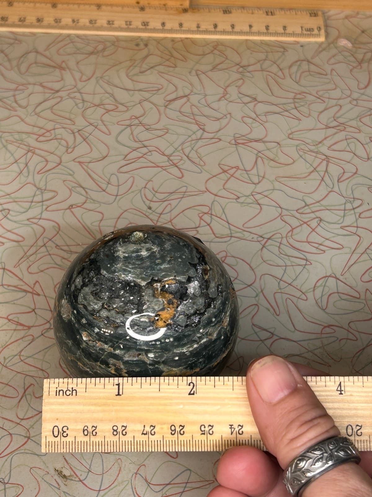 Ocean Jasper Sphere w/ Druzy - Thumbnail 5