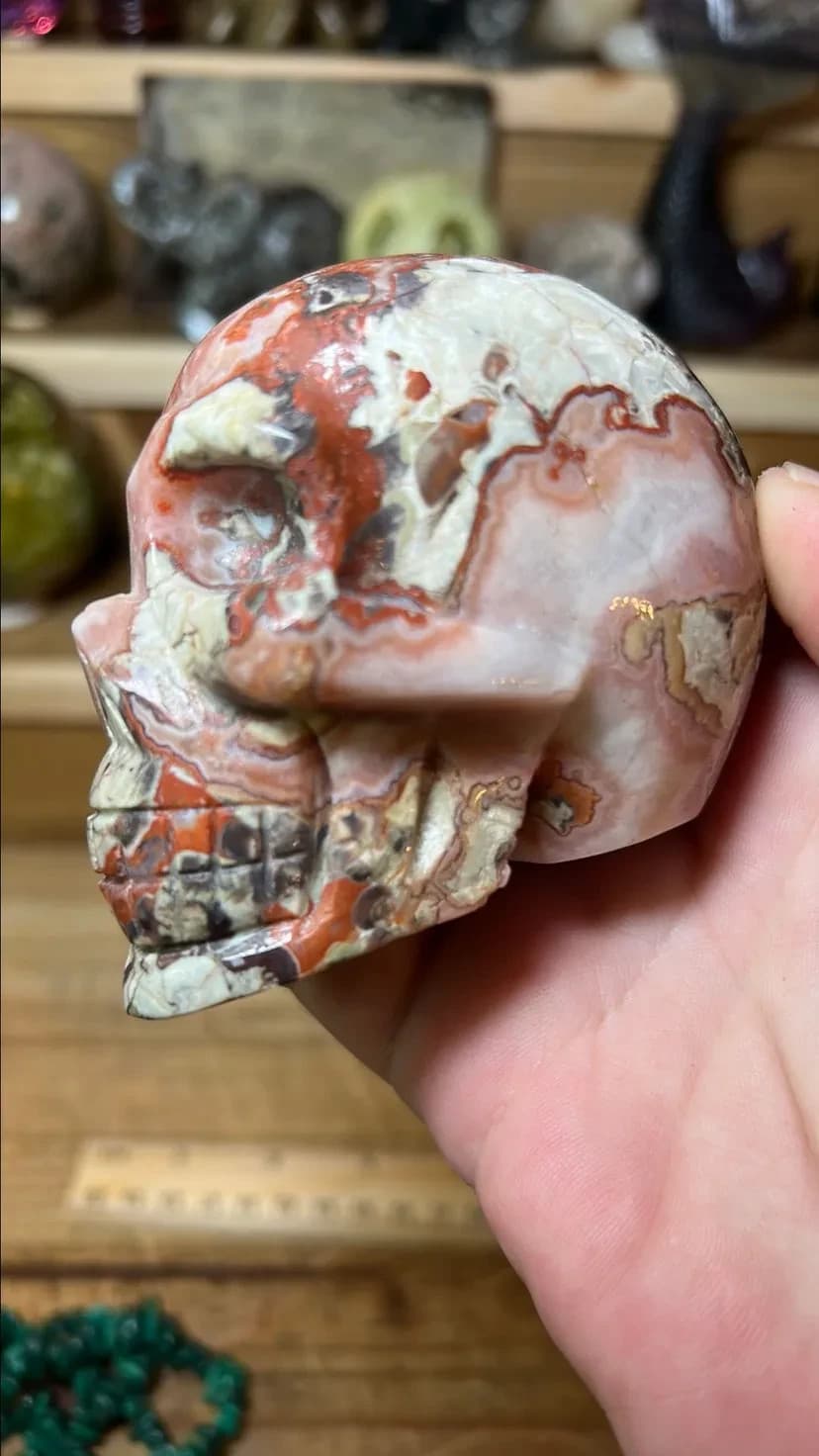 Money Agate skull #2 - Thumbnail 3