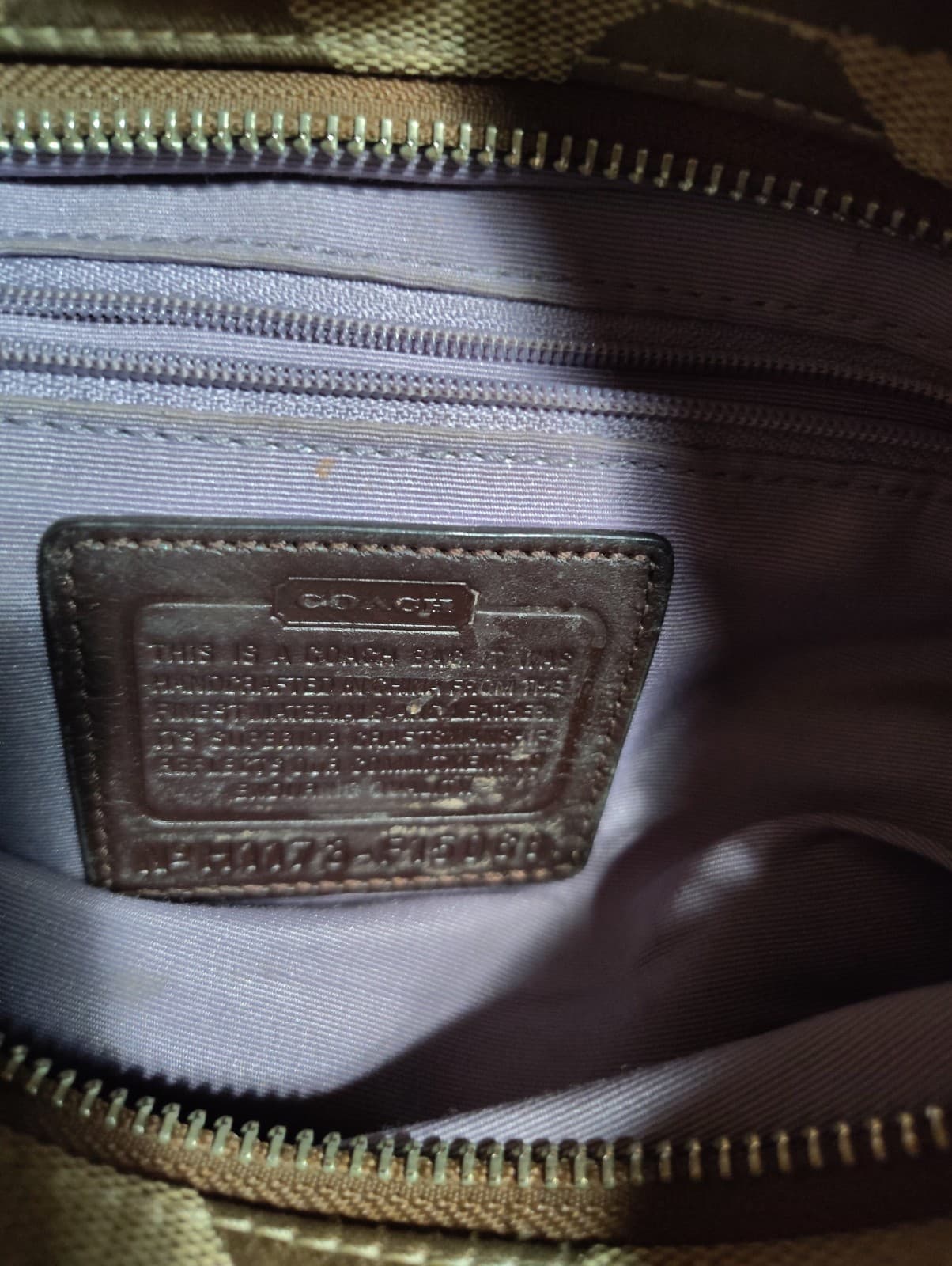 Authentic Coach Signature Shoulder Bag Handbag Tan & Brown ~ H1173-F15068 - Thumbnail 5
