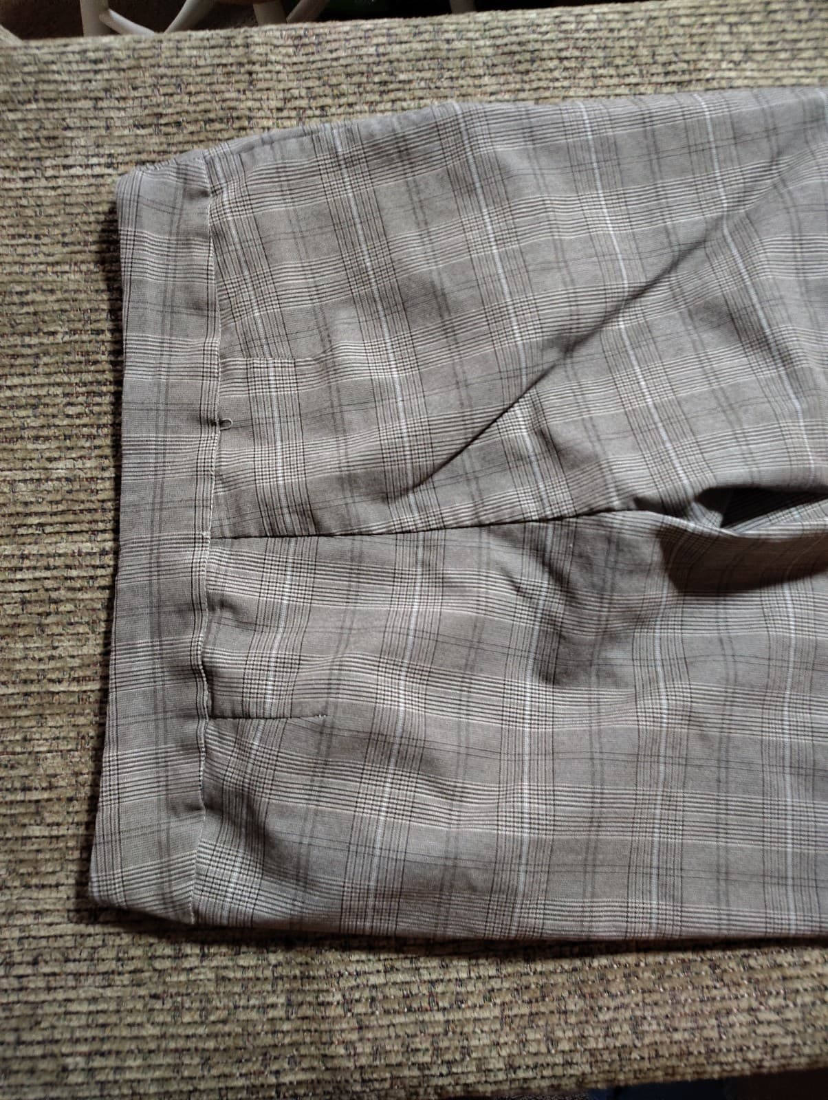 New Directions High Waisted Trouser Pants Pleated Gray Striped Womens Size XL - Thumbnail 9