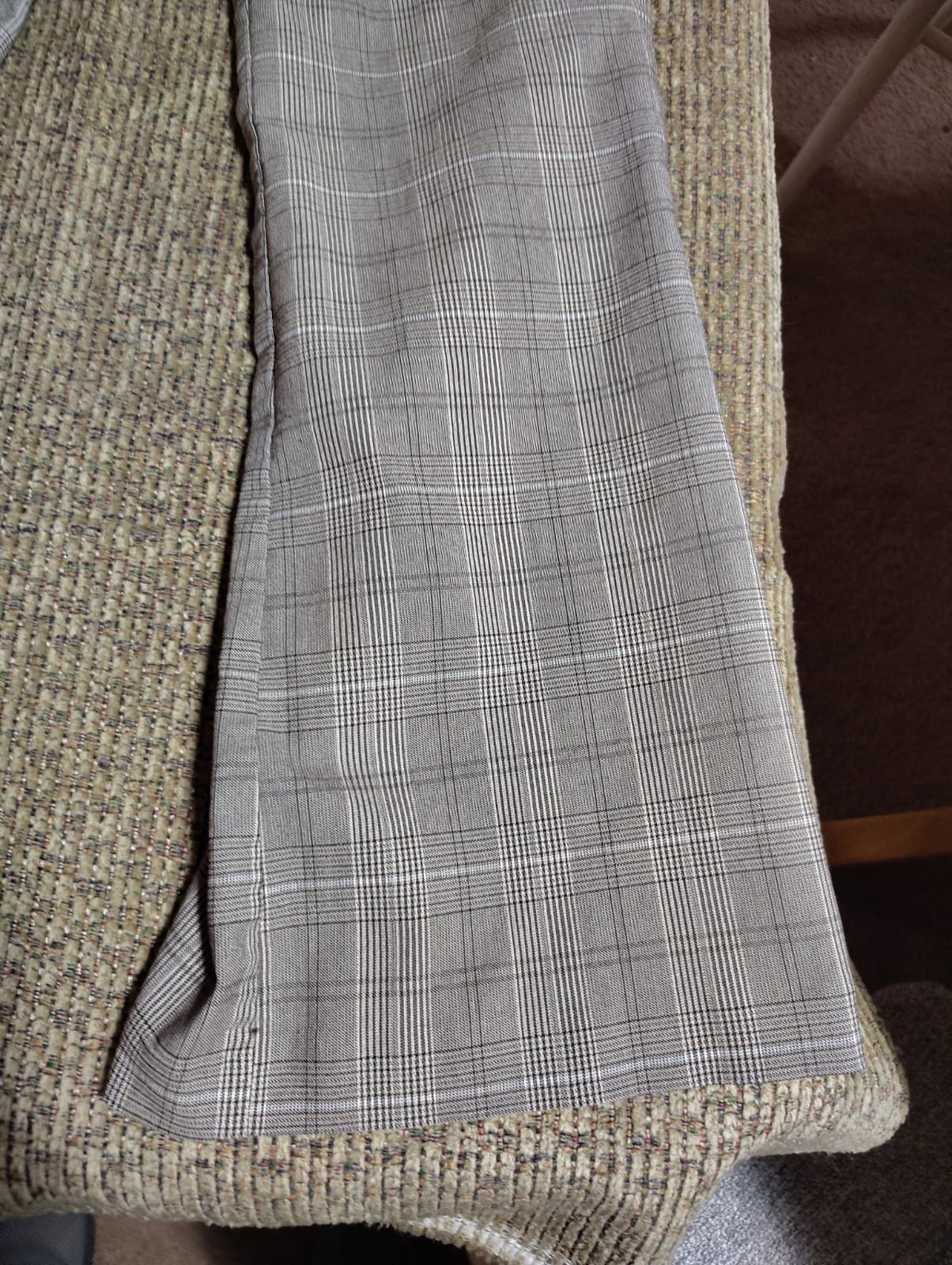 New Directions High Waisted Trouser Pants Pleated Gray Striped Womens Size XL - Thumbnail 3