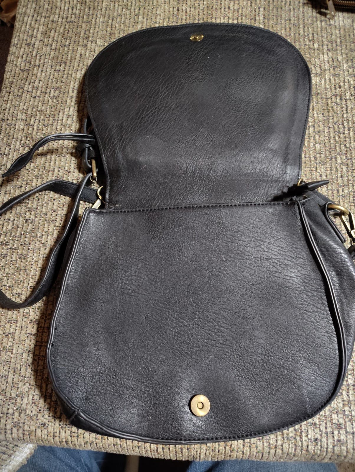 Madison West Crossbody Purse Vegan Leather Black Braided Western Cowboy Core - Thumbnail 2