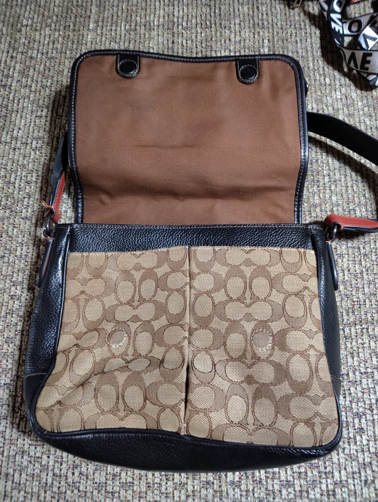 Coach Navy Sprint Map 25 Signature Jacquard & Leather Bag (CE534) - Thumbnail 2