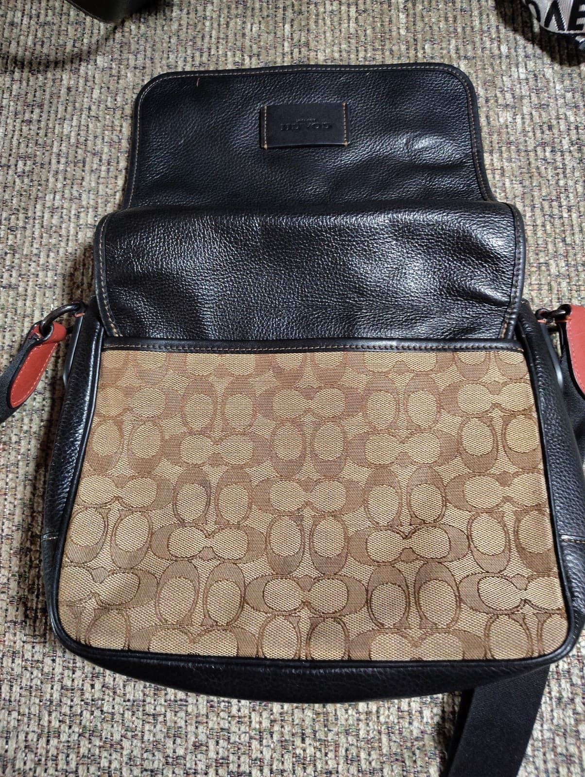 Coach Navy Sprint Map 25 Signature Jacquard & Leather Bag (CE534) - Thumbnail 7