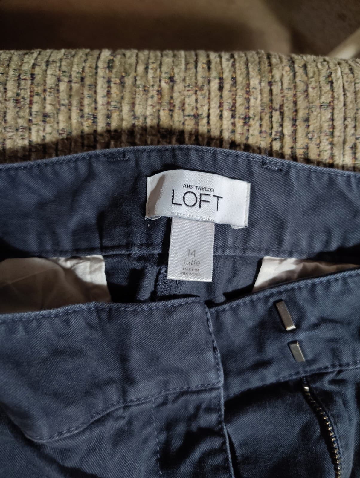 Loft "The Slim" Blue Khaki Pants - Women's 8 Regular - Thumbnail 7