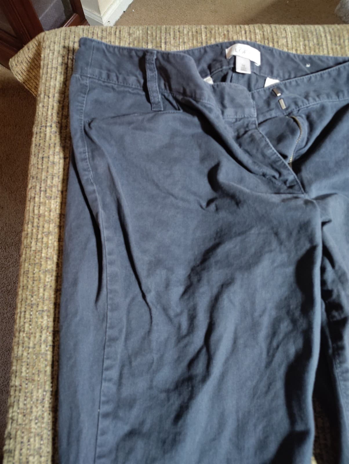 Loft "The Slim" Blue Khaki Pants - Women's 8 Regular - Thumbnail 4