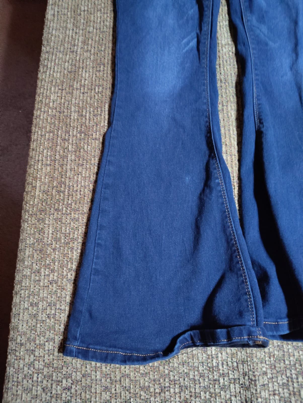 Bamboo Jeans Womens Size 15 Blue High Rise Flare Stretch Denim Jeans - Thumbnail 2