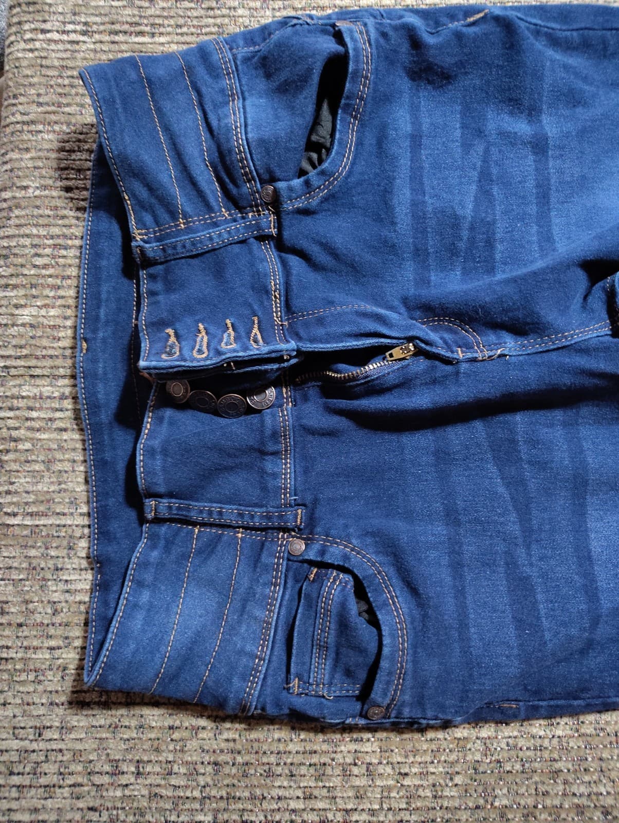 Bamboo Jeans Womens Size 15 Blue High Rise Flare Stretch Denim Jeans - Thumbnail 6