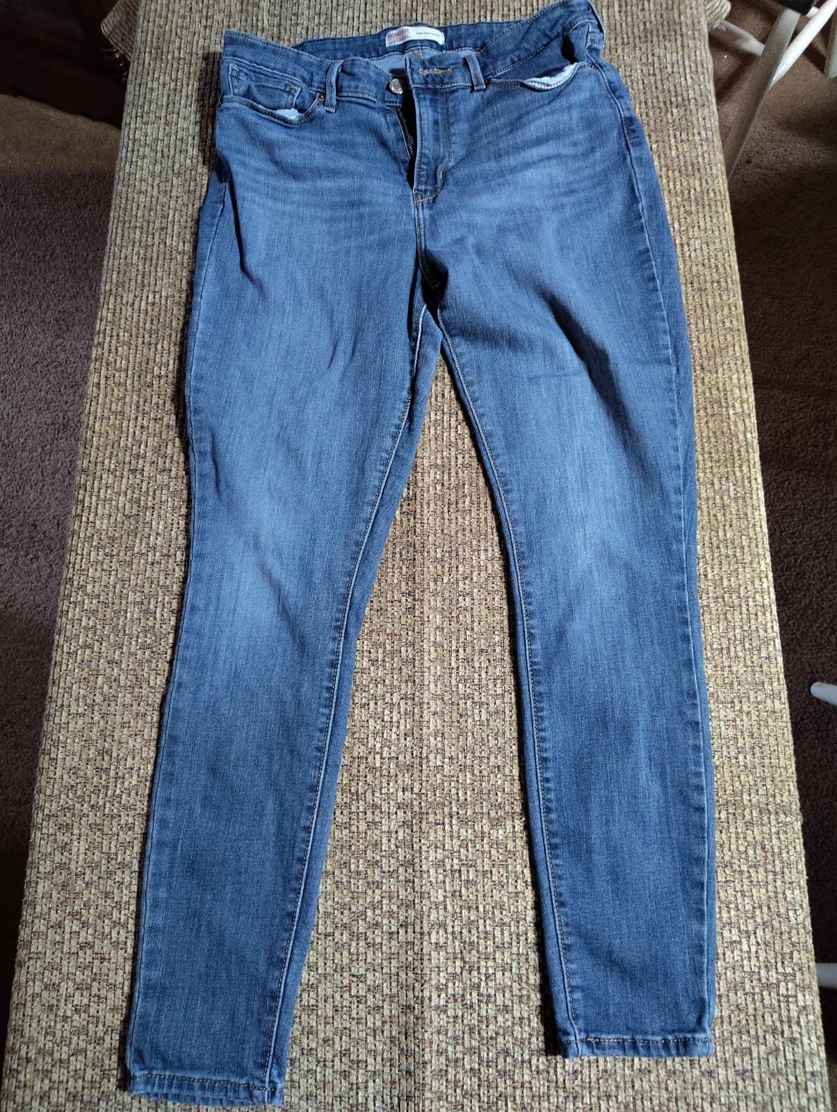 Levi’s Signature Jeans Size 14M W32 L30 Womens High Rise Skinny Blue Denim
