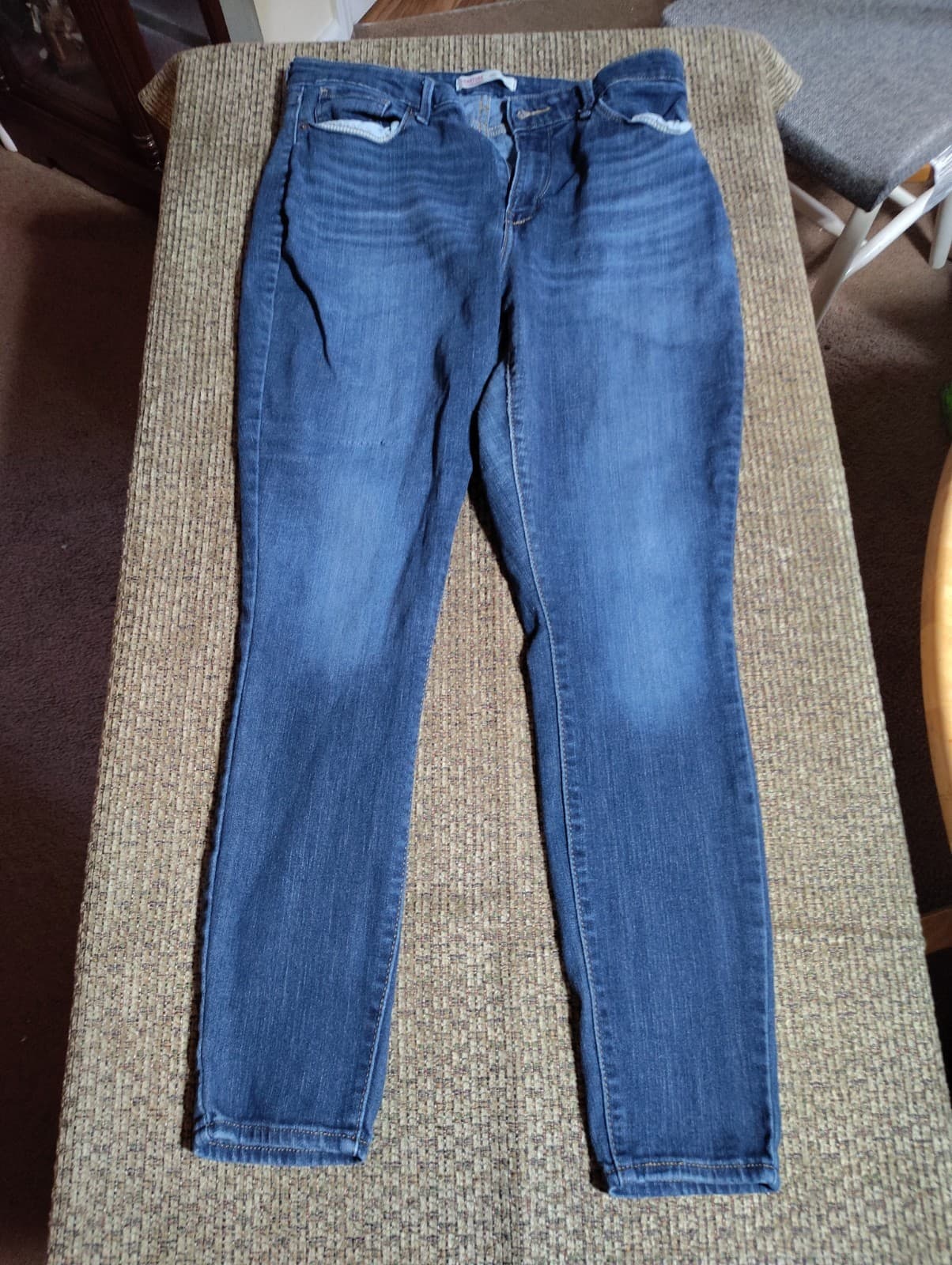 Levi’s Signature Jeans Size 14M W32 L30 Womens High Rise Skinny Blue Denim