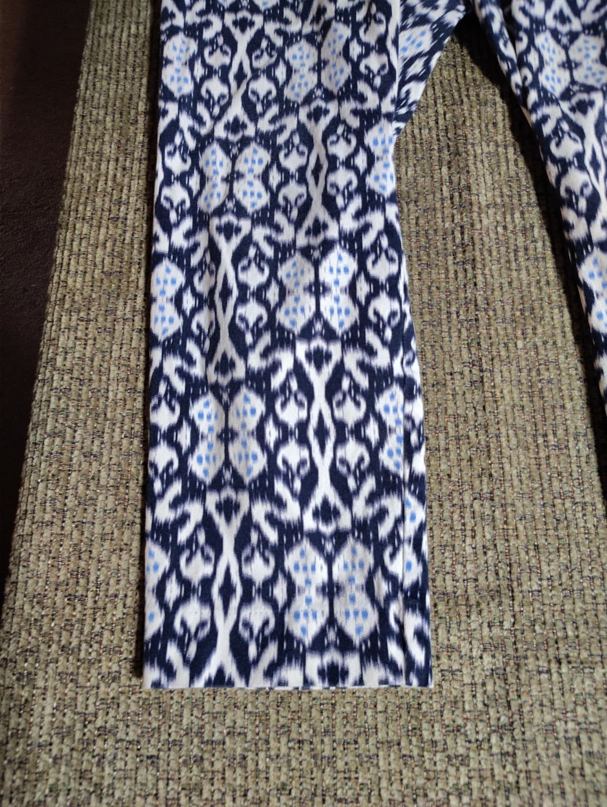 GAP Bi-Stretch Skinny Ankle Pants Ikat Blue Womens Size OP - Thumbnail 2
