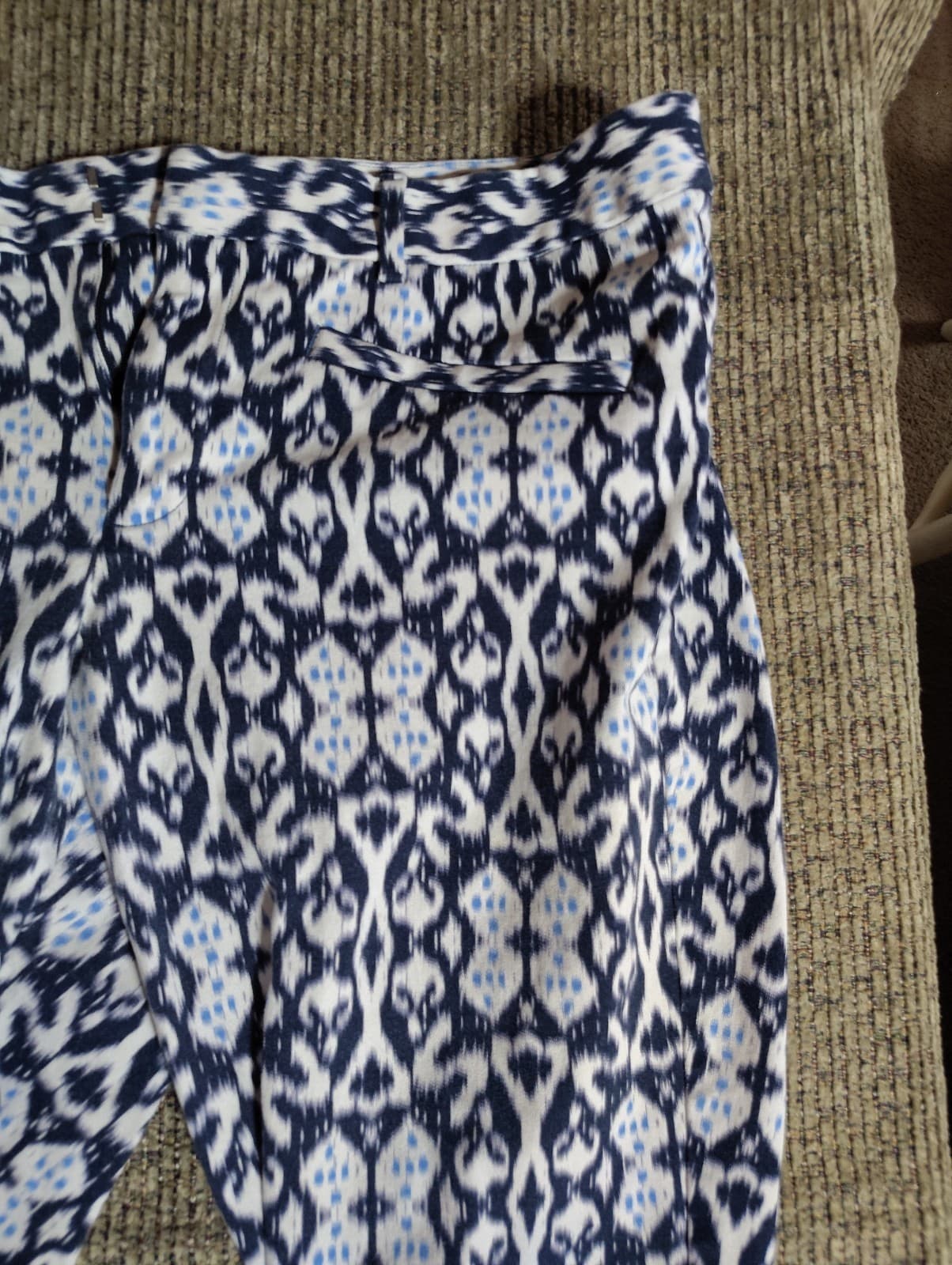 GAP Bi-Stretch Skinny Ankle Pants Ikat Blue Womens Size OP - Thumbnail 5