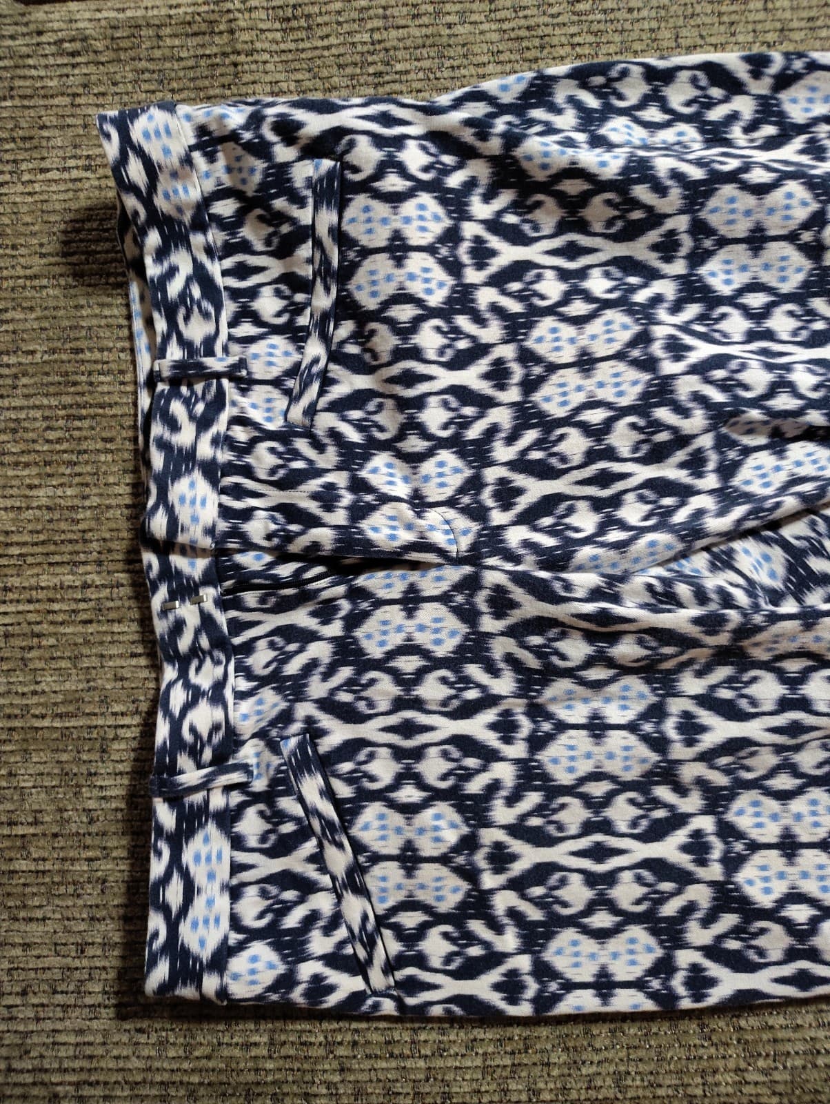 GAP Bi-Stretch Skinny Ankle Pants Ikat Blue Womens Size OP - Thumbnail 6