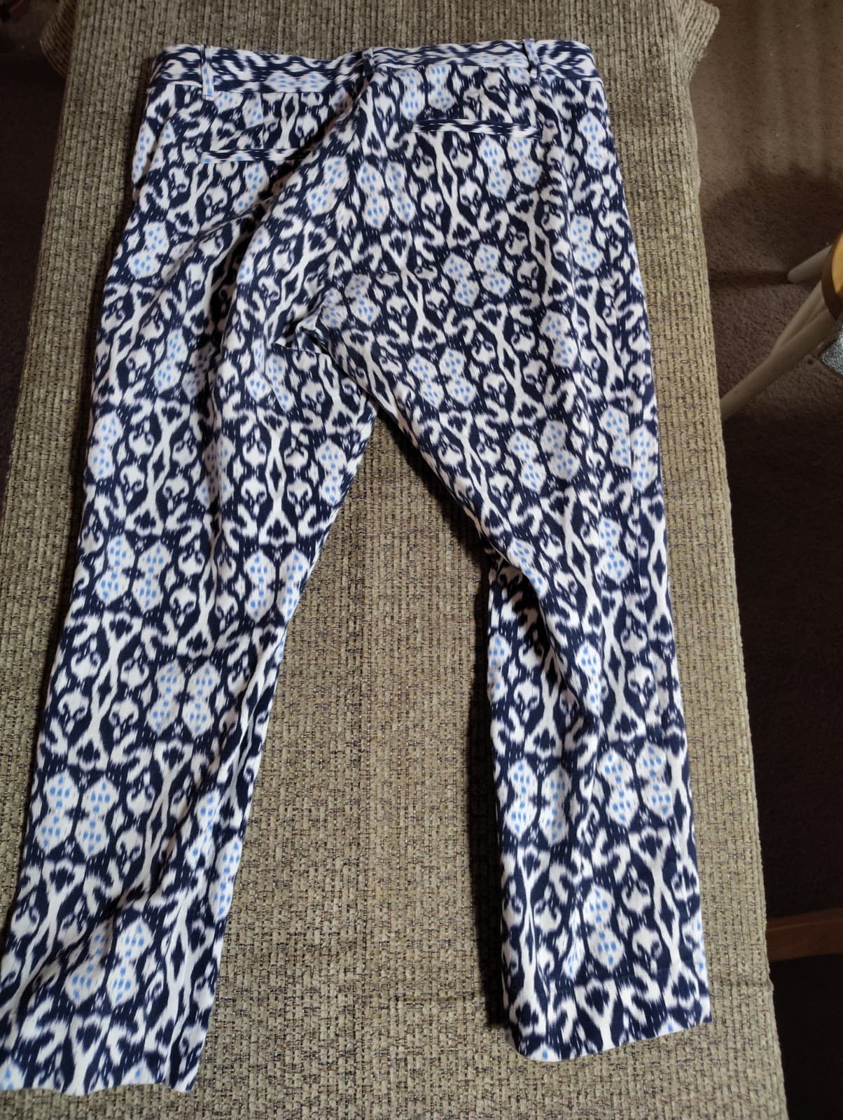 GAP Bi-Stretch Skinny Ankle Pants Ikat Blue Womens Size OP - Thumbnail 8