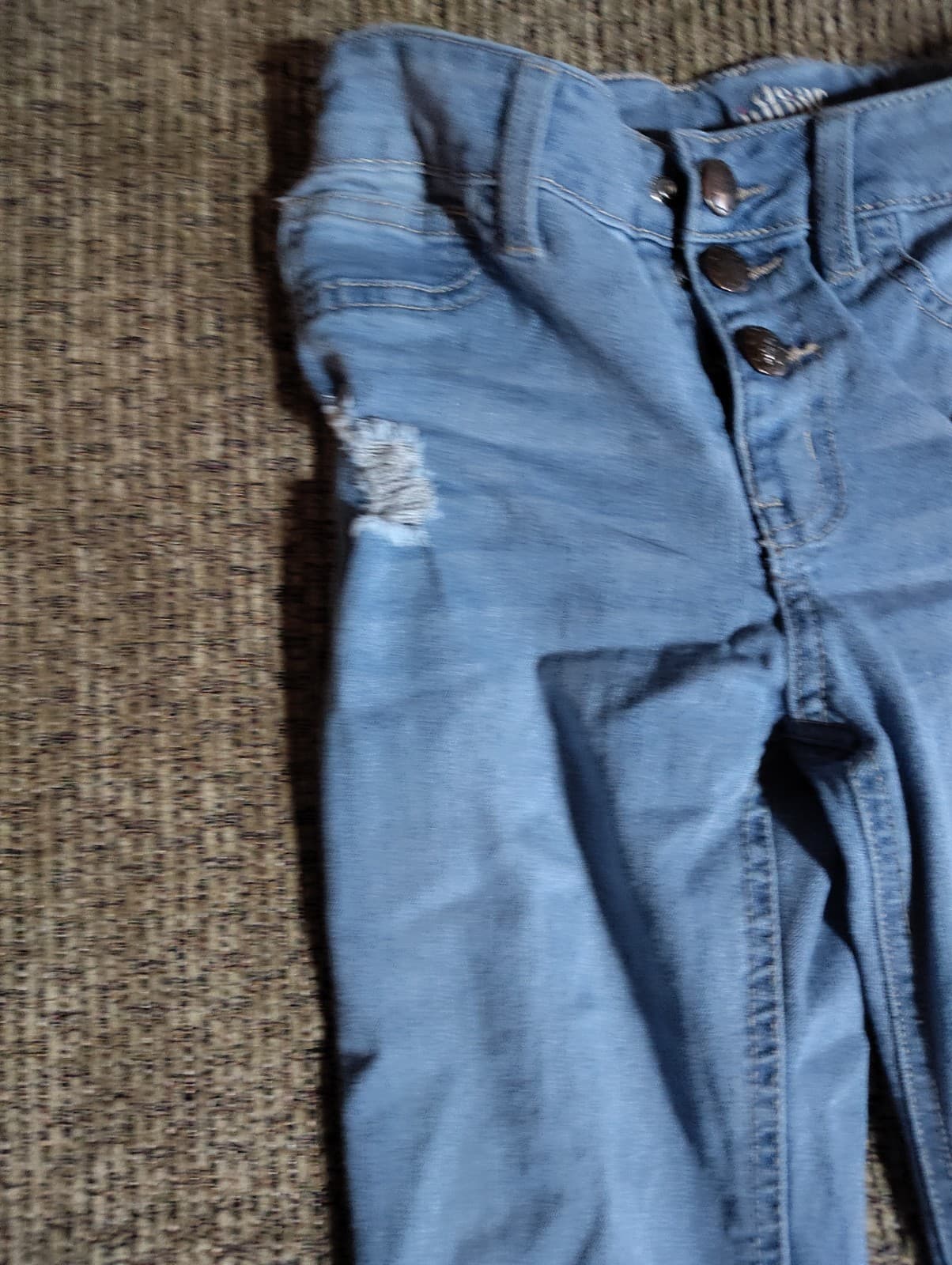 Dear Juniper Girls Jeans Size 8 Light Wash Adjustable Waist - Thumbnail 4