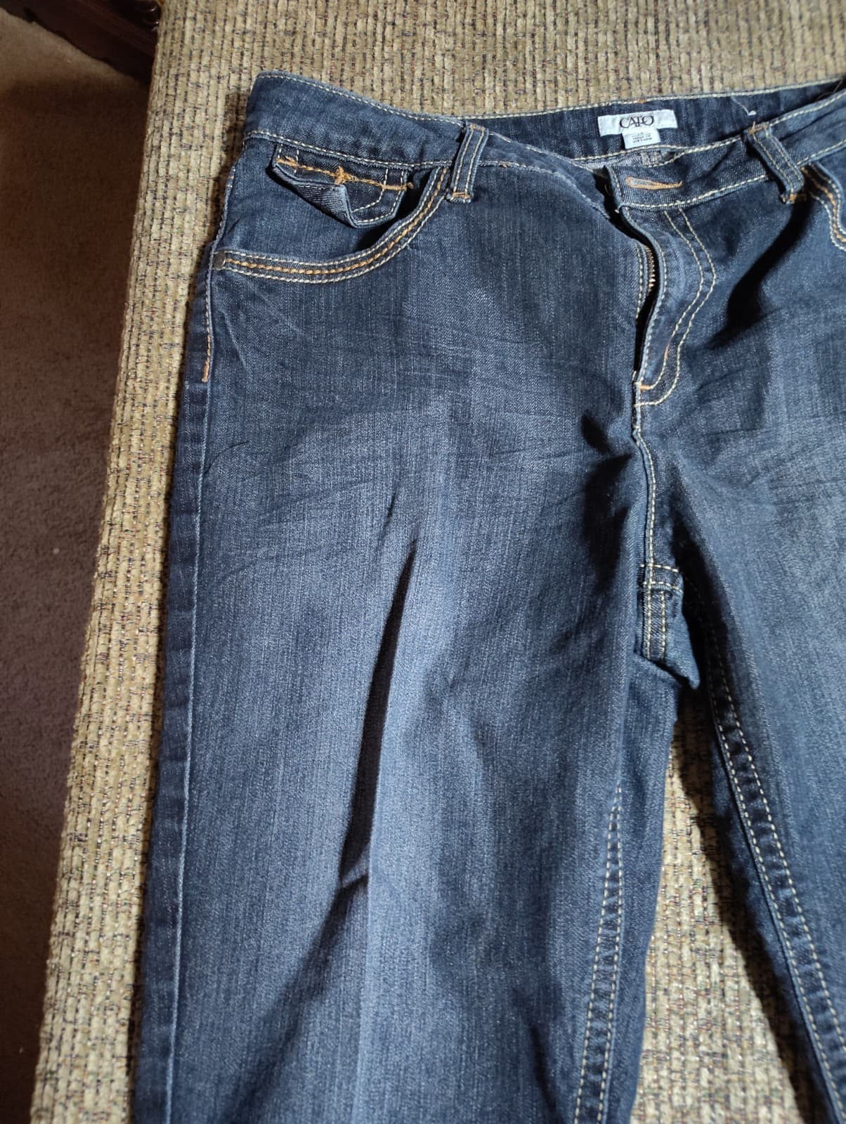 CATO Premium Jeans Womens 14 Blue Cotton Blend Pants Jenas - Thumbnail 4