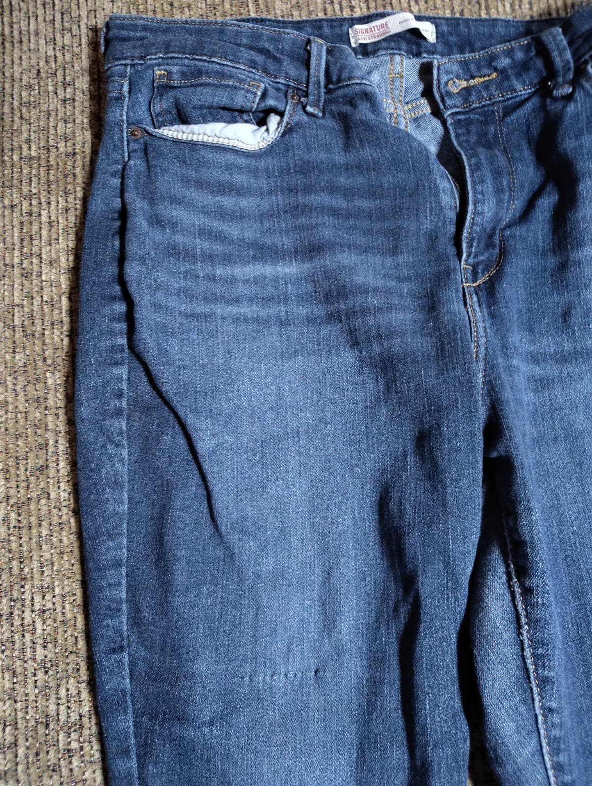 Levi’s Signature Jeans Size 14M W32 L30 Womens High Rise Skinny Blue Denim - Thumbnail 4
