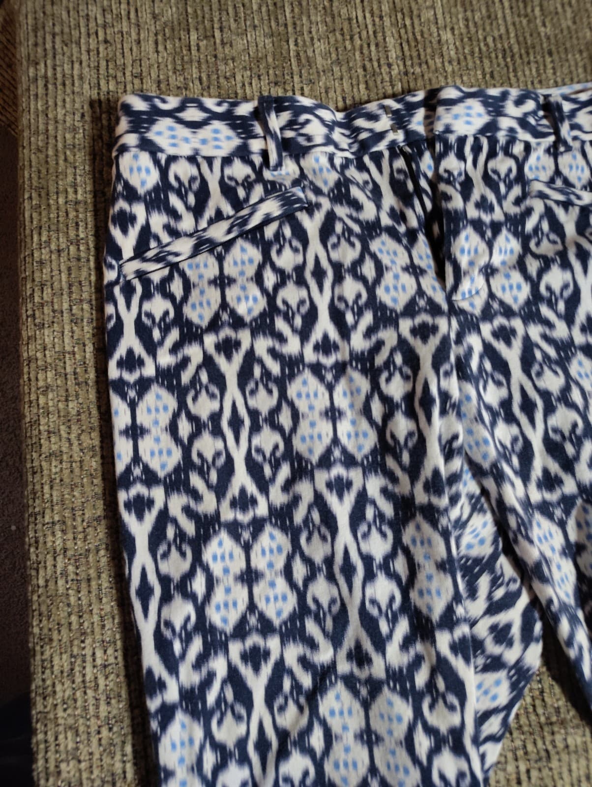 GAP Bi-Stretch Skinny Ankle Pants Ikat Blue Womens Size OP - Thumbnail 4