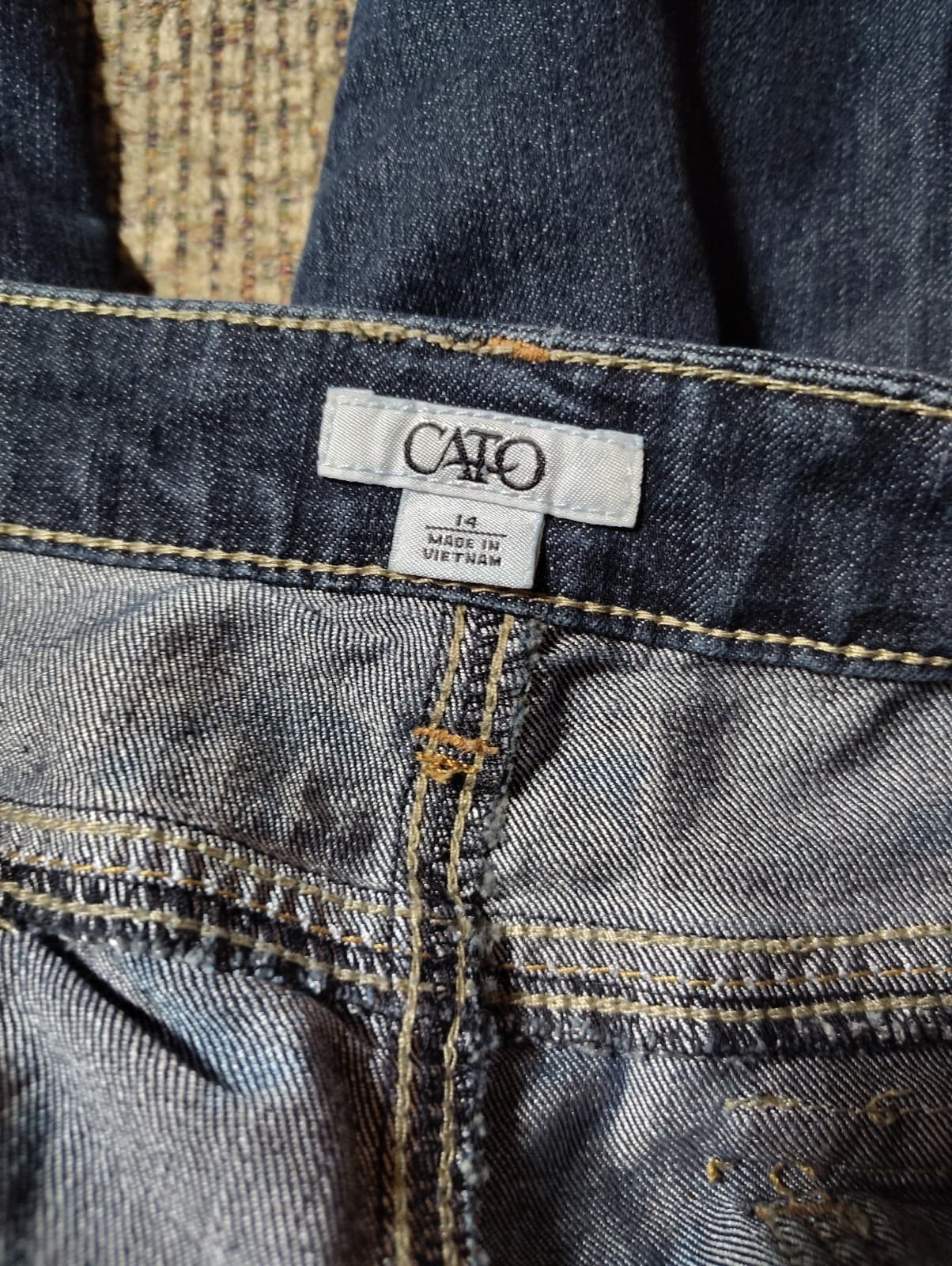 CATO Premium Jeans Womens 14 Blue Cotton Blend Pants Jenas - Thumbnail 9