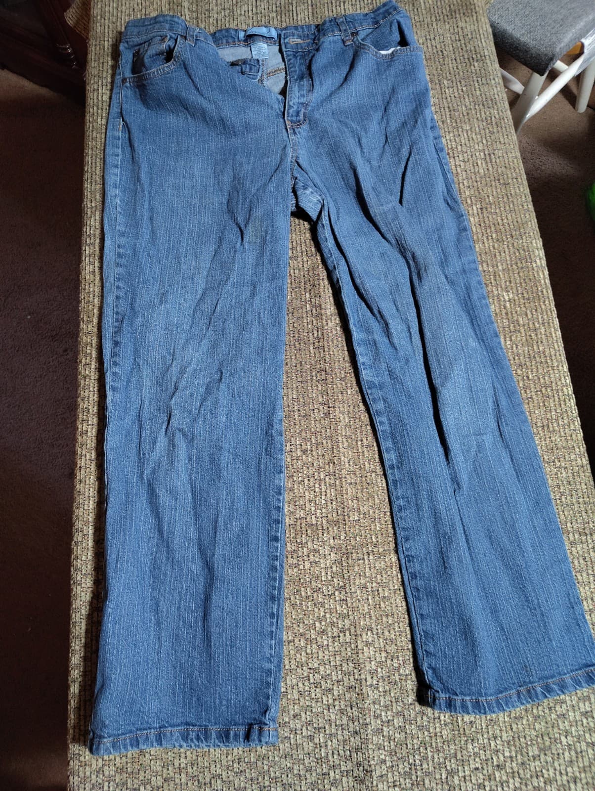 Kim Rogers Pants Womens Blue Denim Jeans 12 Short Cotton Spandex