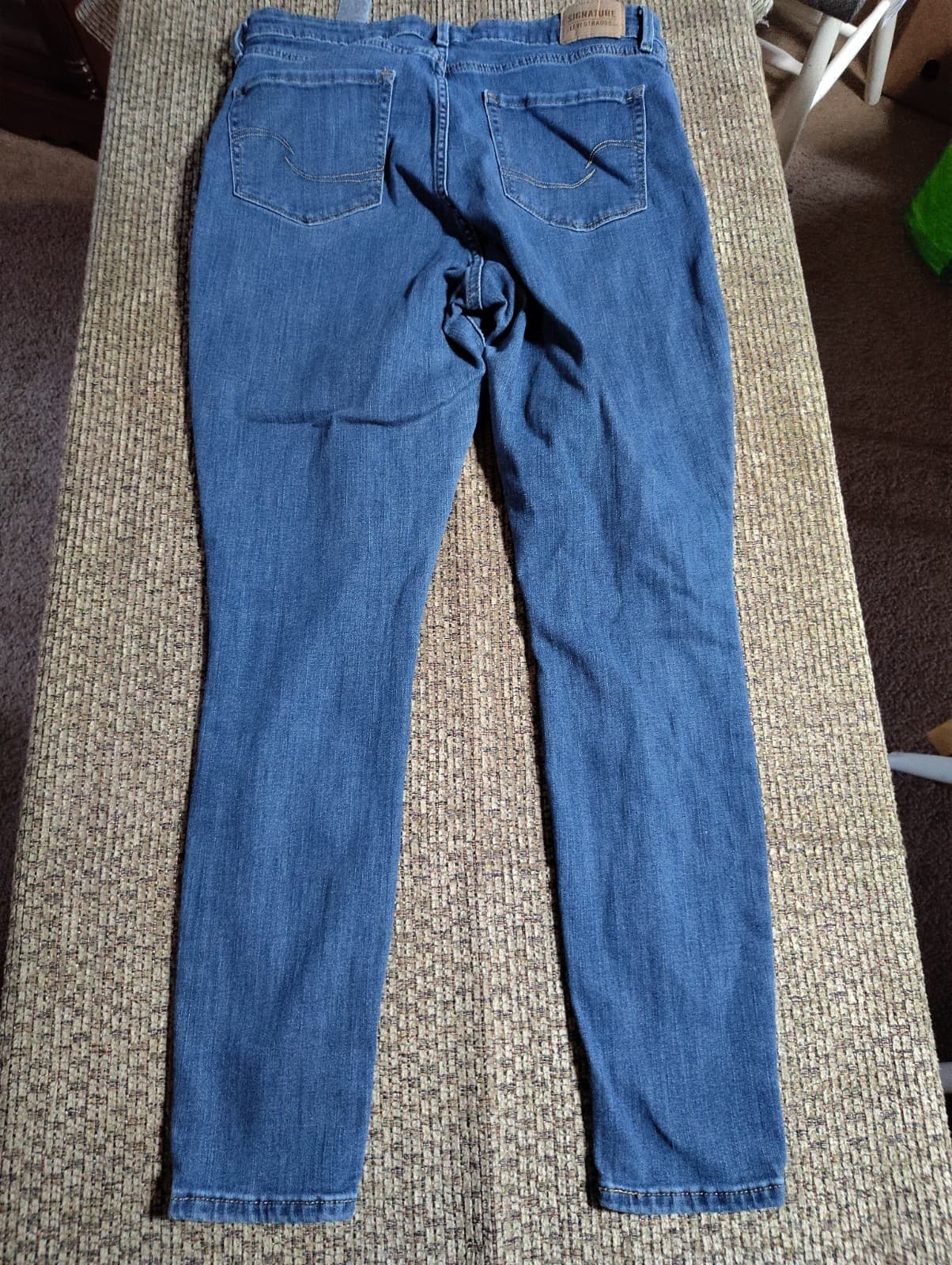 Levi’s Signature Jeans Size 14M W32 L30 Womens High Rise Skinny Blue Denim - Thumbnail 9