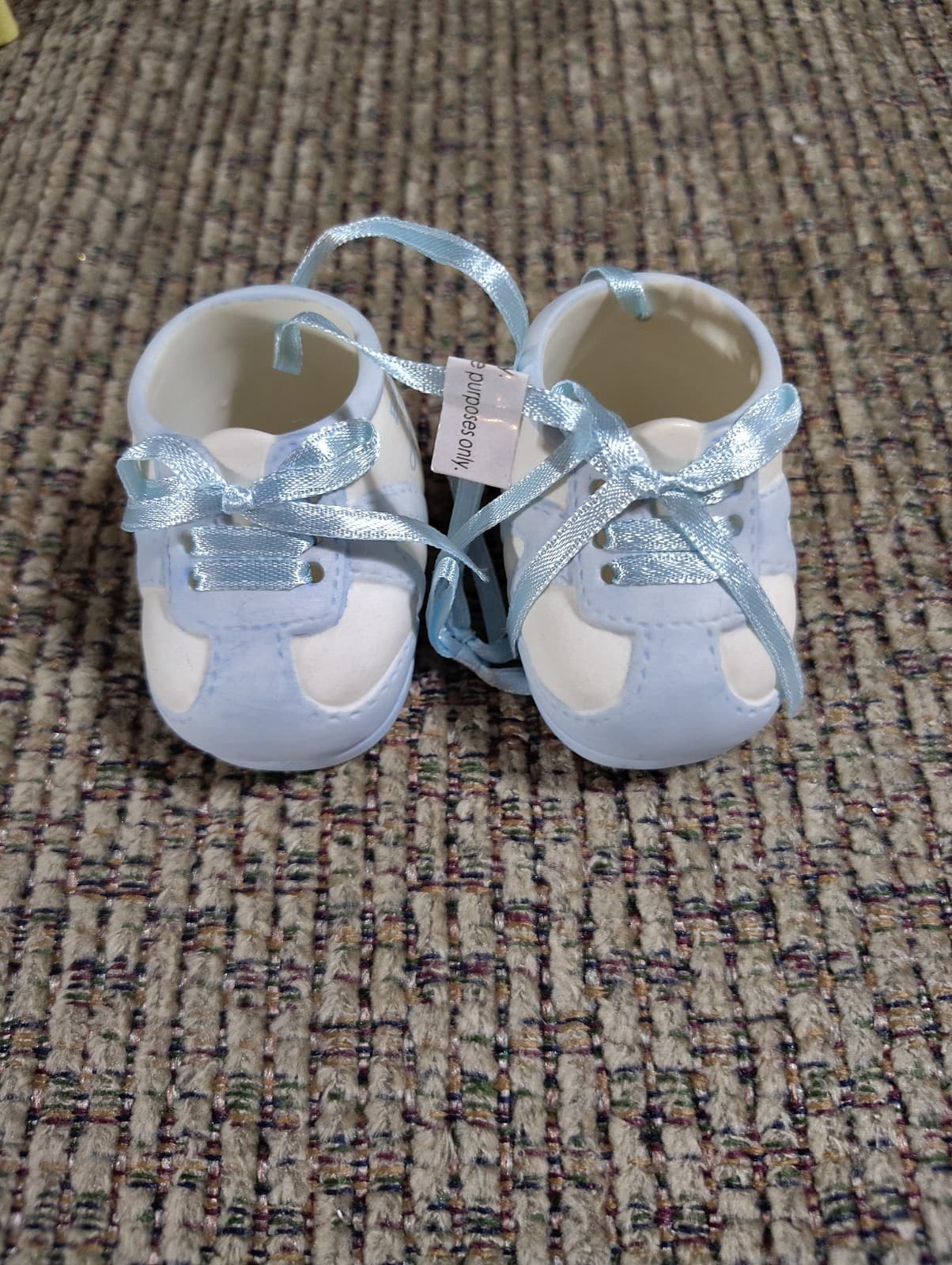 Baby Boy Porcelain Shoes Ornament 2012