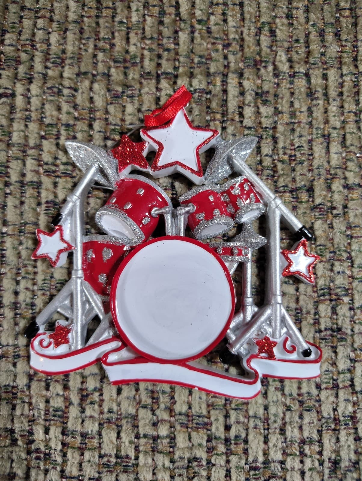 Personalized Drum Set Christmas Ornament