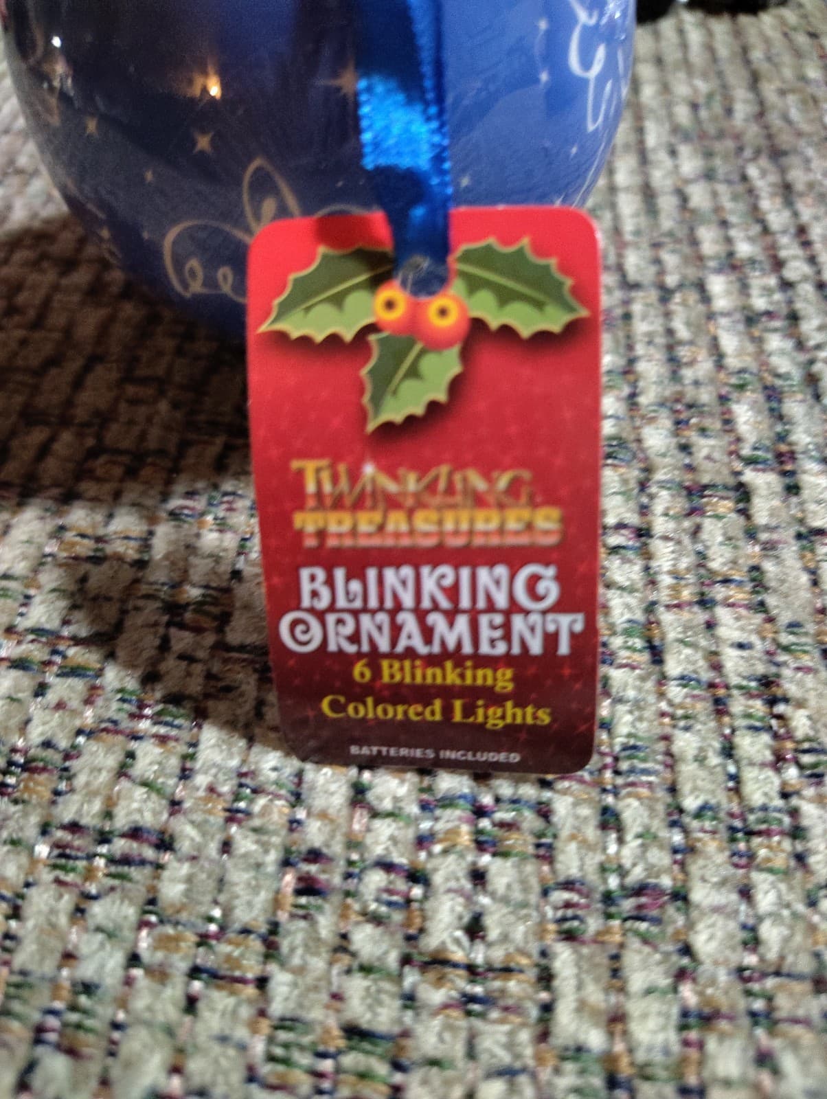 BLINKING COLORED LIGHT CHRISTMAS TREE ORNAMENT;ANGEL,STOCKING - Thumbnail 3