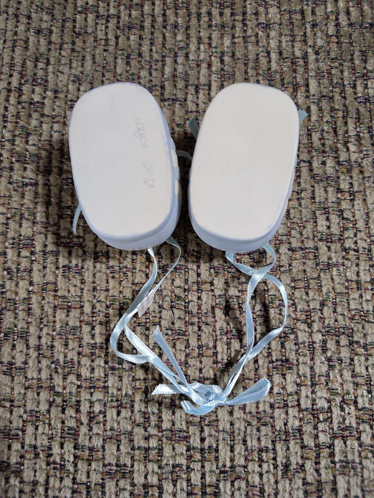 Baby Boy Porcelain Shoes Ornament 2012 - Thumbnail 4