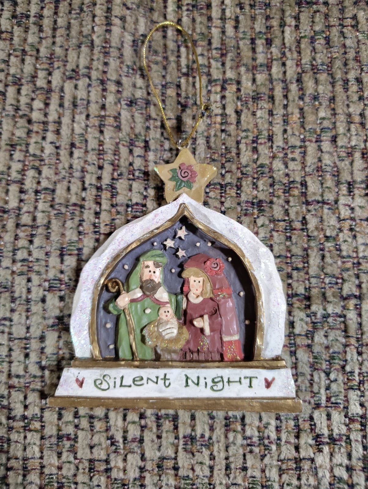 Kurt S Adler Silent Night Nativity Joseph Mary Jesus Christmas Holiday Ornament