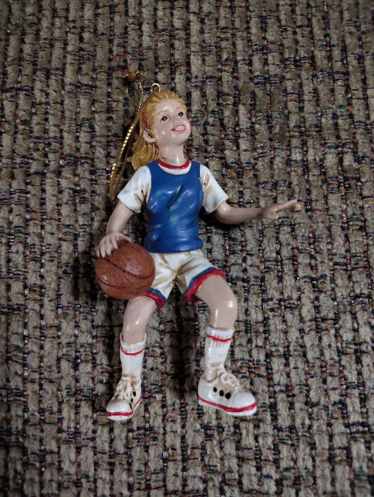 Kurt Adler resin female basketball player Christmas tree ornament