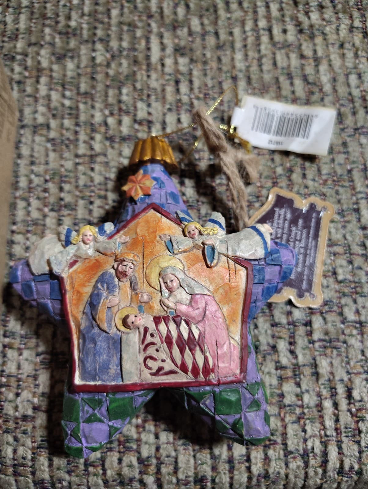 Jim Shore Star with Nativity Ornament Heartwood Creek Christmas 2004 Enesco
