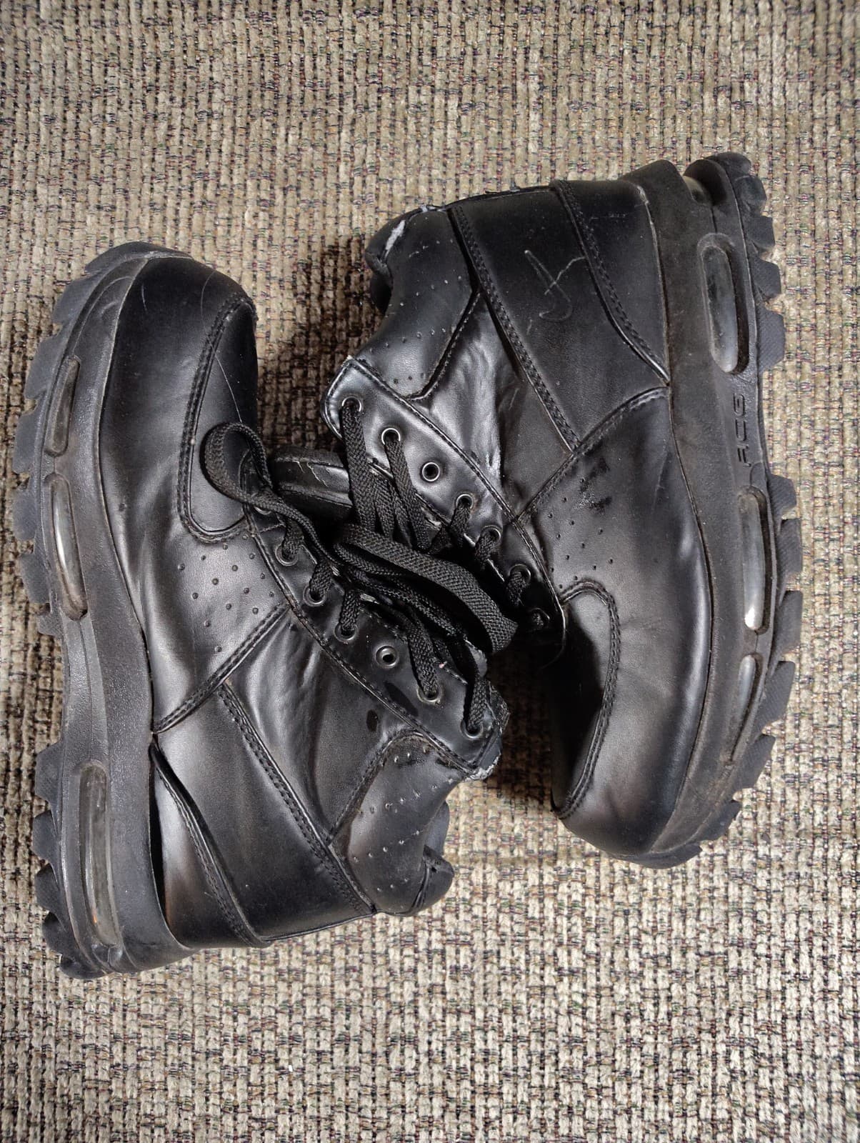 2022 Nike Air Max ACG Goadome 865031-009 "Triple Black" Leather Boots Size 7.5