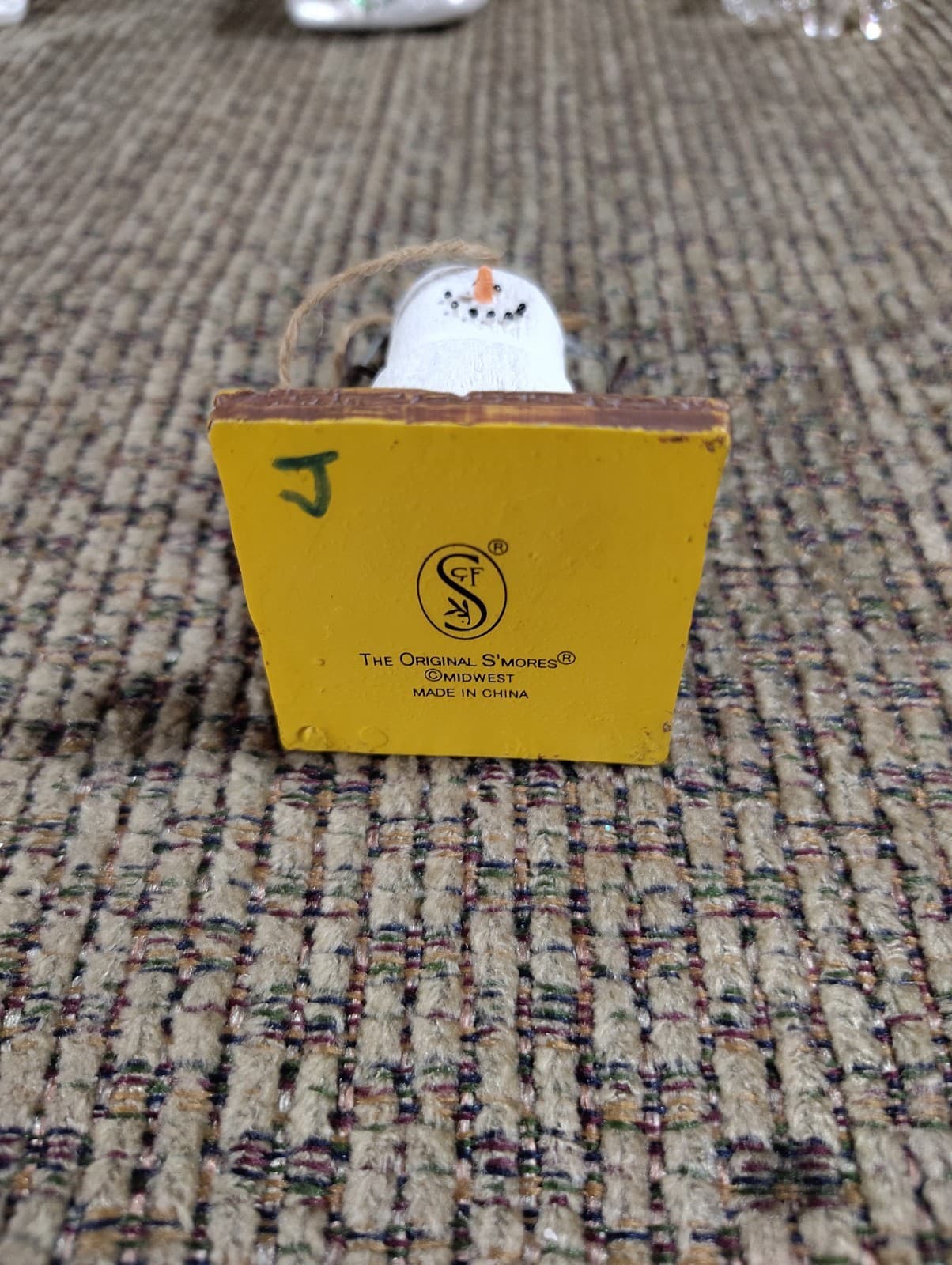 S'mores Midwest of Cannon Falls Marshmallow Snowman Angel Heart Ornament - Thumbnail 2