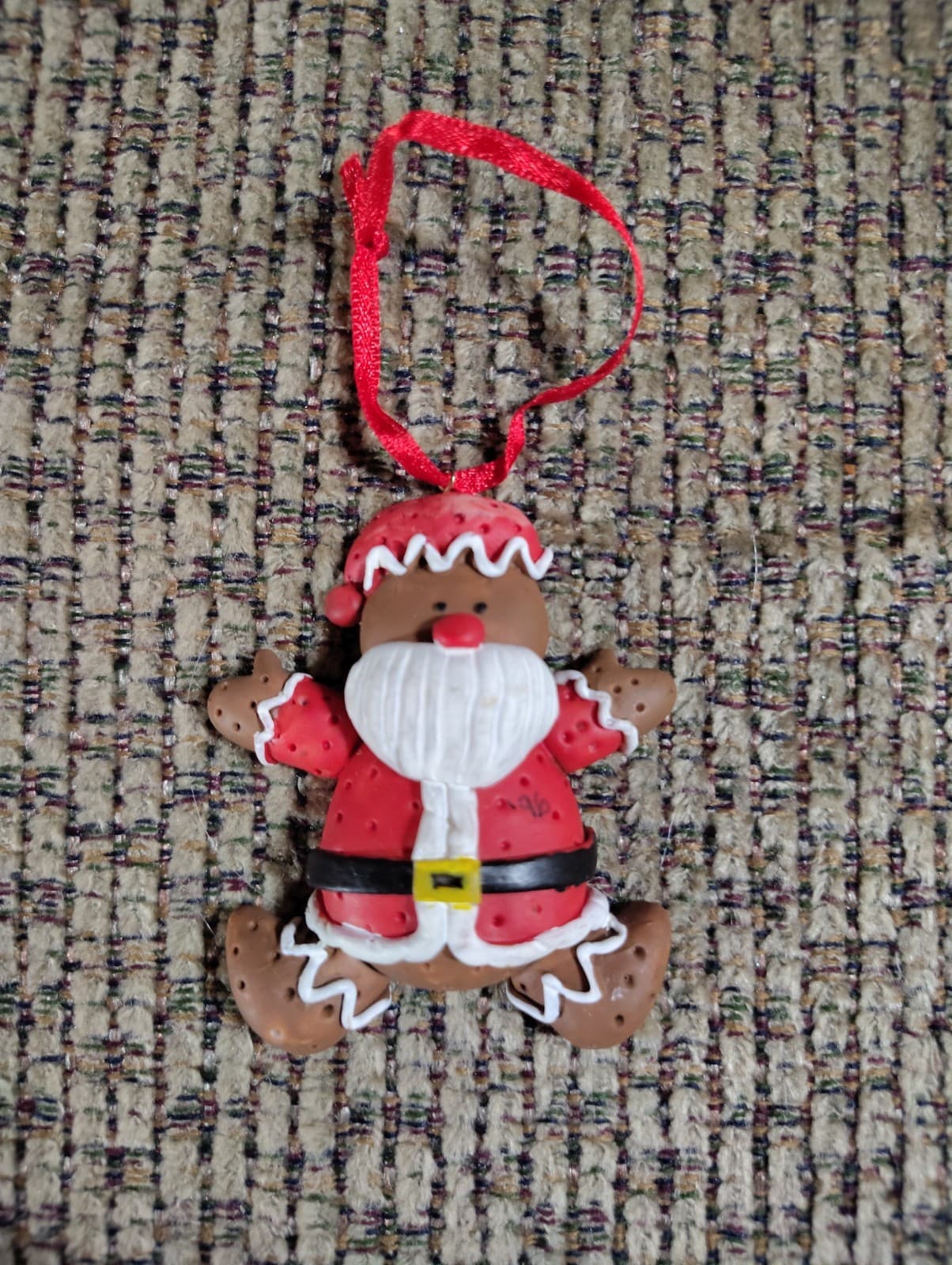 House Of Lloyd 1996 Vintage 3" Gingerbread Santa Claus Christmas Tree Ornament