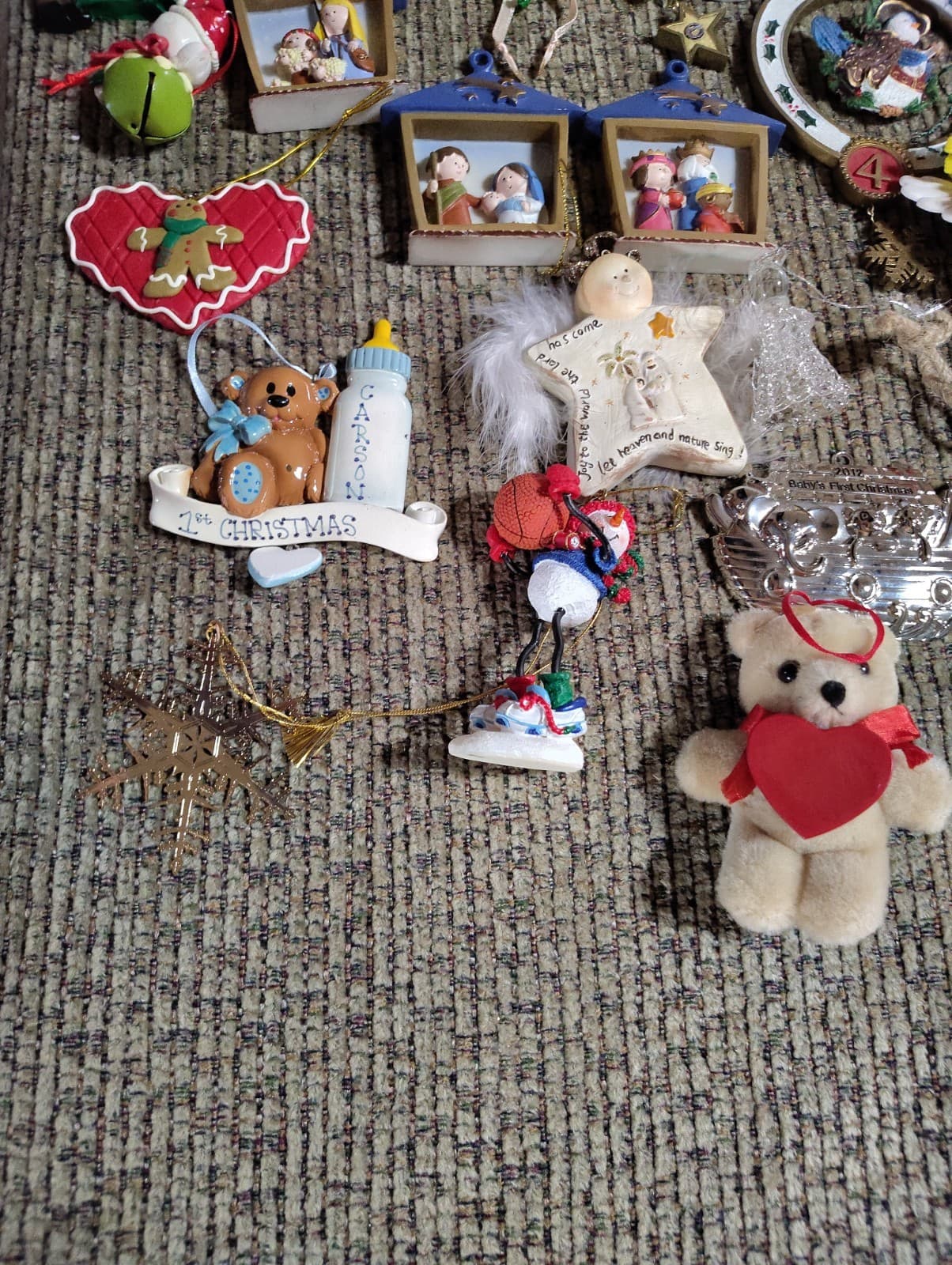 Large Lot Vintage Christmas Tree Ornaments Mixed 70s 80s 90s - Thumbnail 4