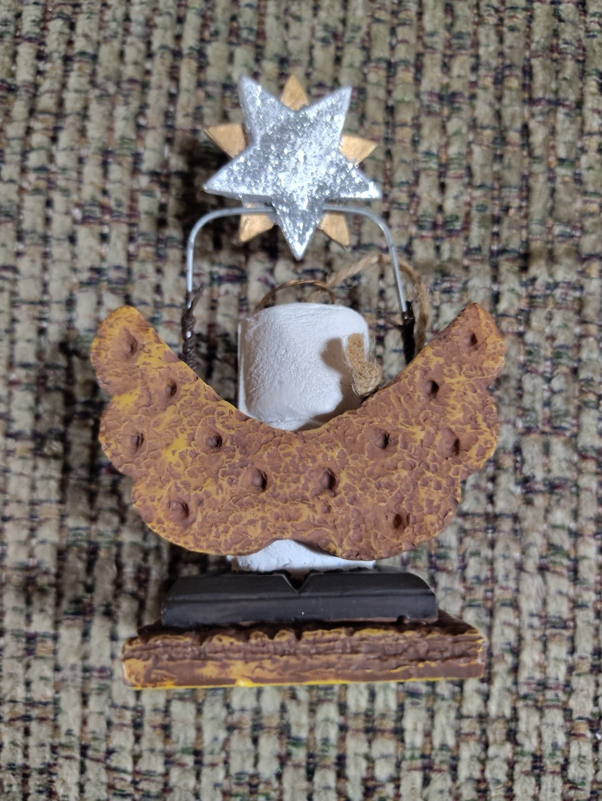 S'mores Midwest of Cannon Falls Marshmallow Snowman Angel Heart Ornament - Thumbnail 3
