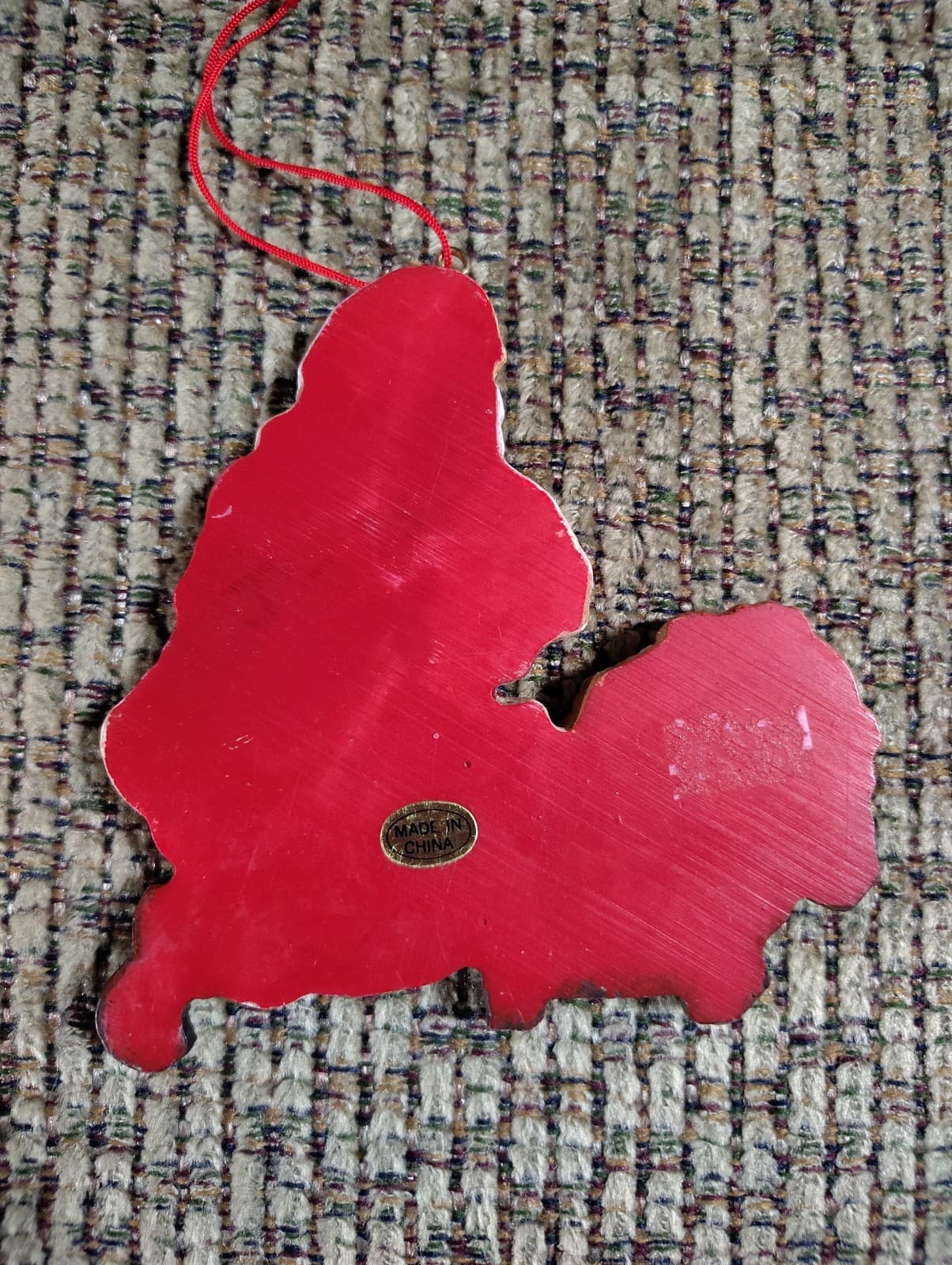 Hand painted 1997 Lake Placid ornament Santa and baby Jesus - Thumbnail 2