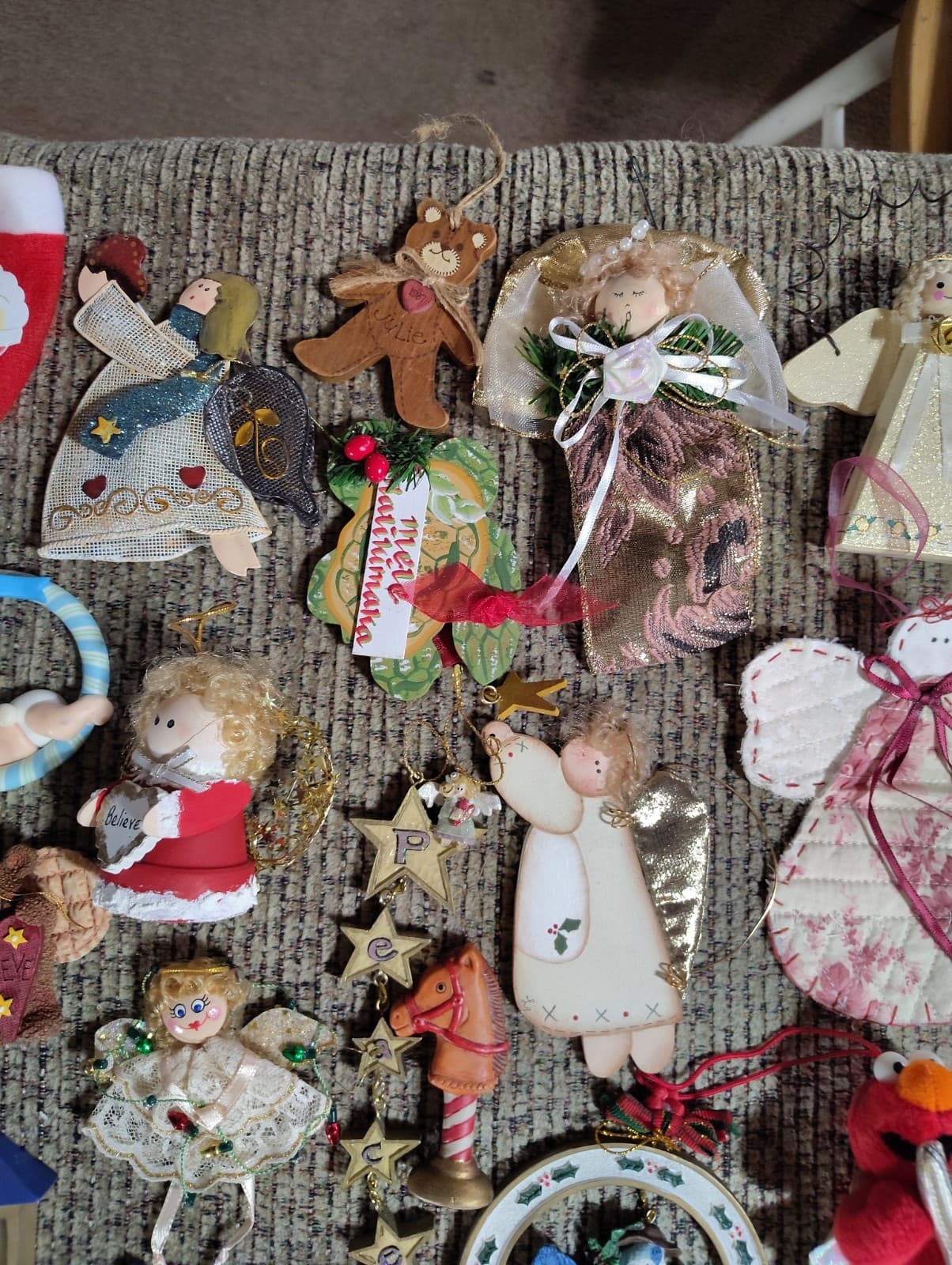 Large Lot Vintage Christmas Tree Ornaments Mixed 70s 80s 90s - Thumbnail 9