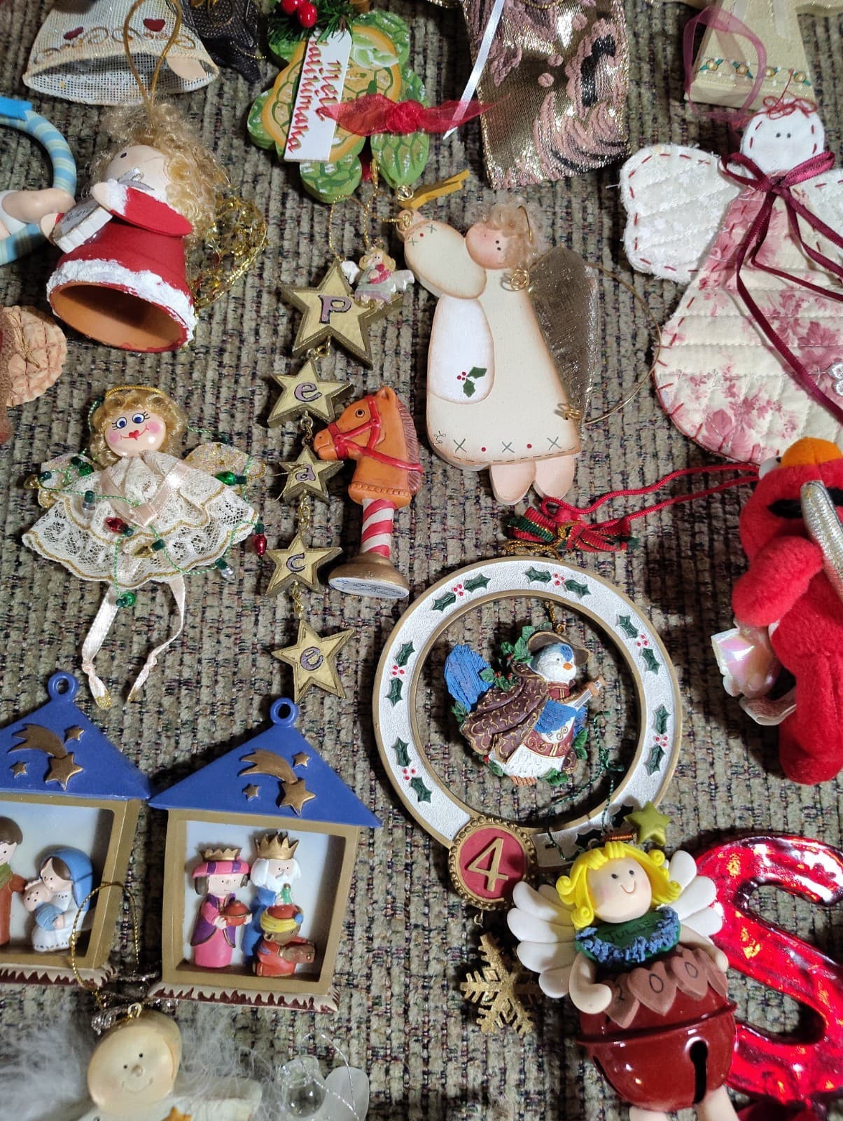 Large Lot Vintage Christmas Tree Ornaments Mixed 70s 80s 90s - Thumbnail 6