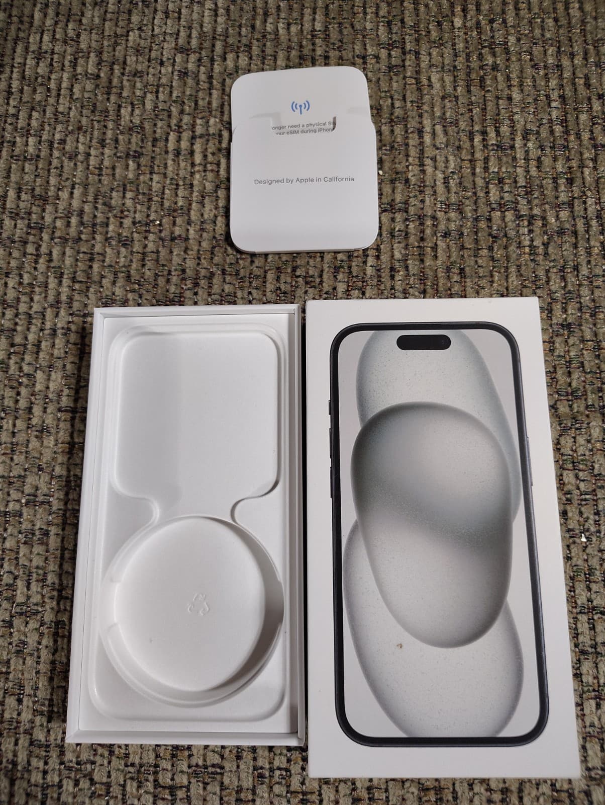 Apple iPhone 15 Empty Retail Box Only Black 128GB Model A2846 MTMJ3LL/A